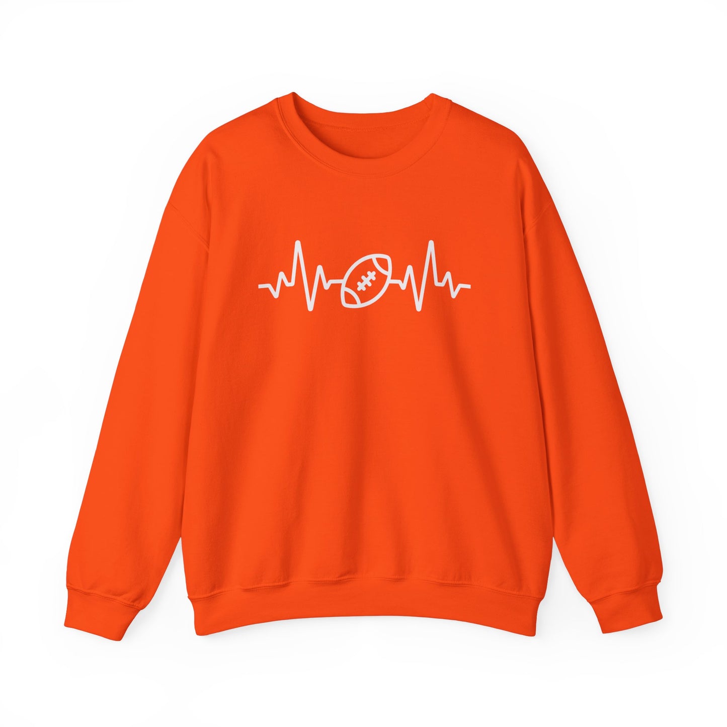 Football Heartbeat Unisex Heavy Blend™ Crewneck Sweatshirt