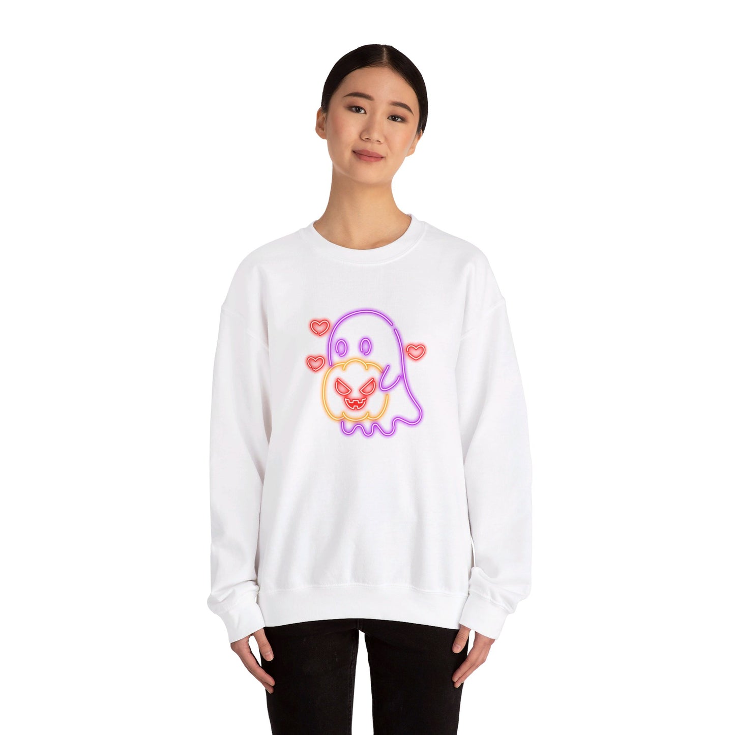 Neon Luv Ghost Unisex Heavy Blend™ Crewneck Sweatshirt