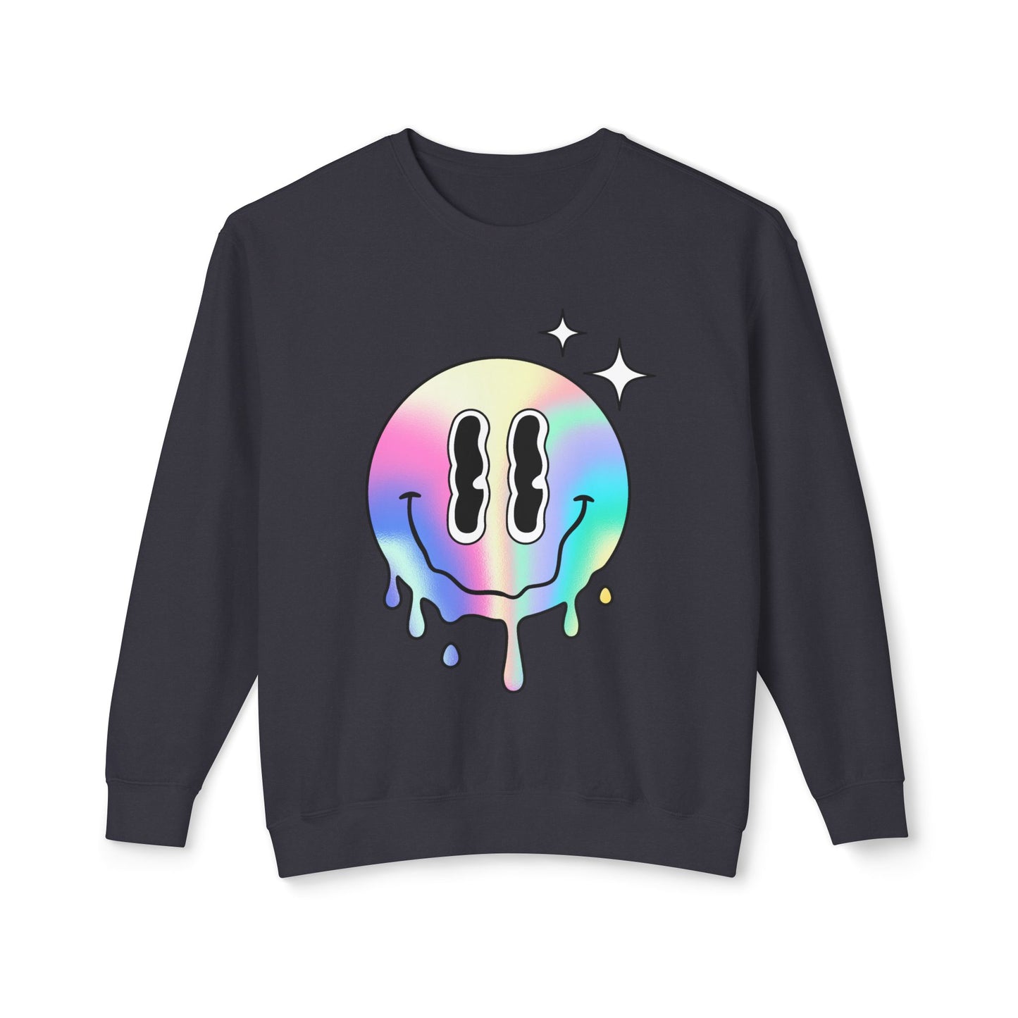 Smiley Melt Unisex Lightweight Crewneck Sweatshirt