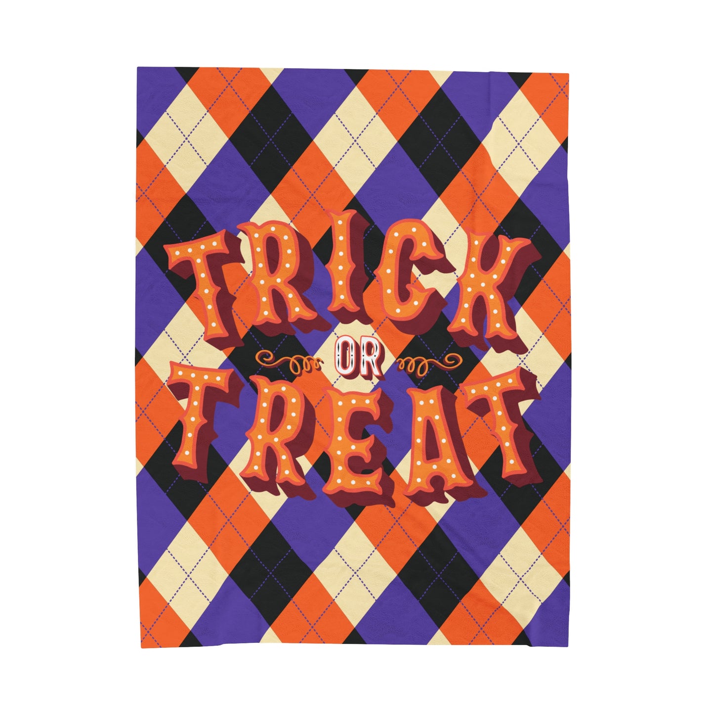 Trick or Treat Velveteen Plush Blanket