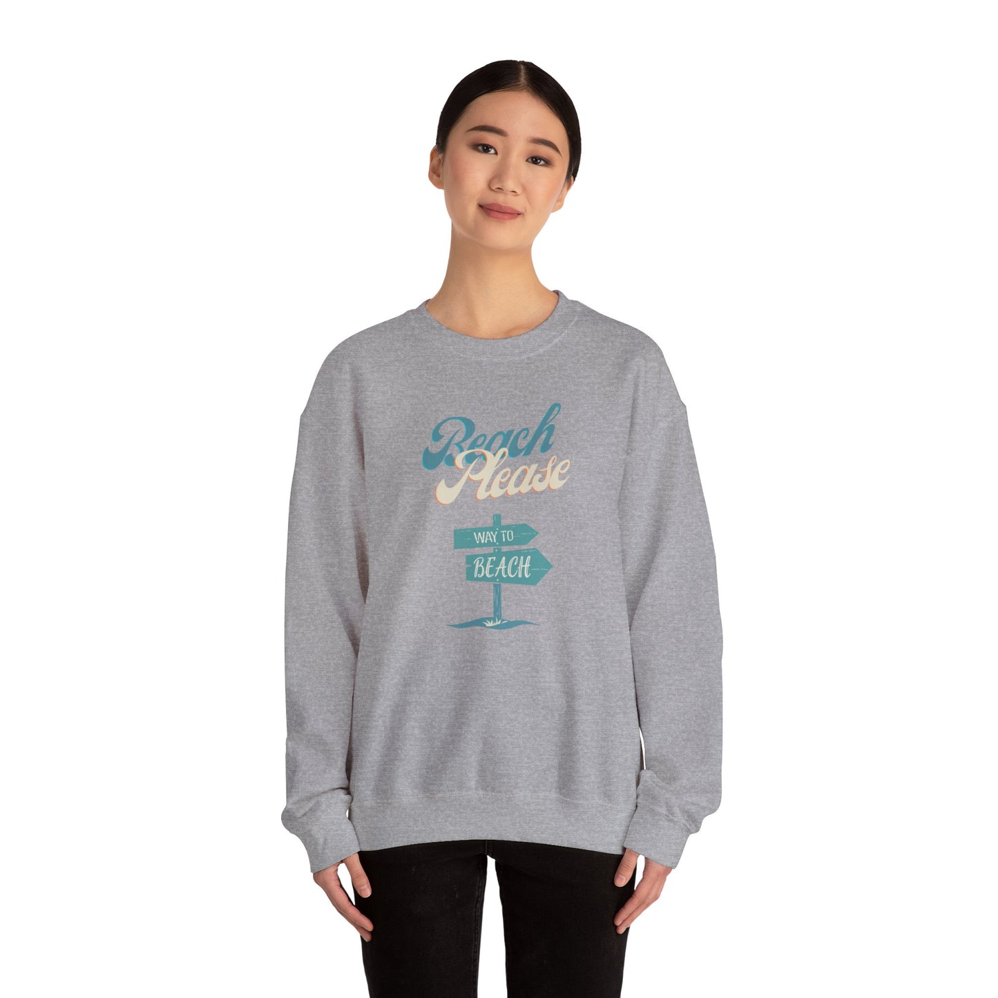 Beach Please Unisex Heavy Blend™ Crewneck Sweatshirt