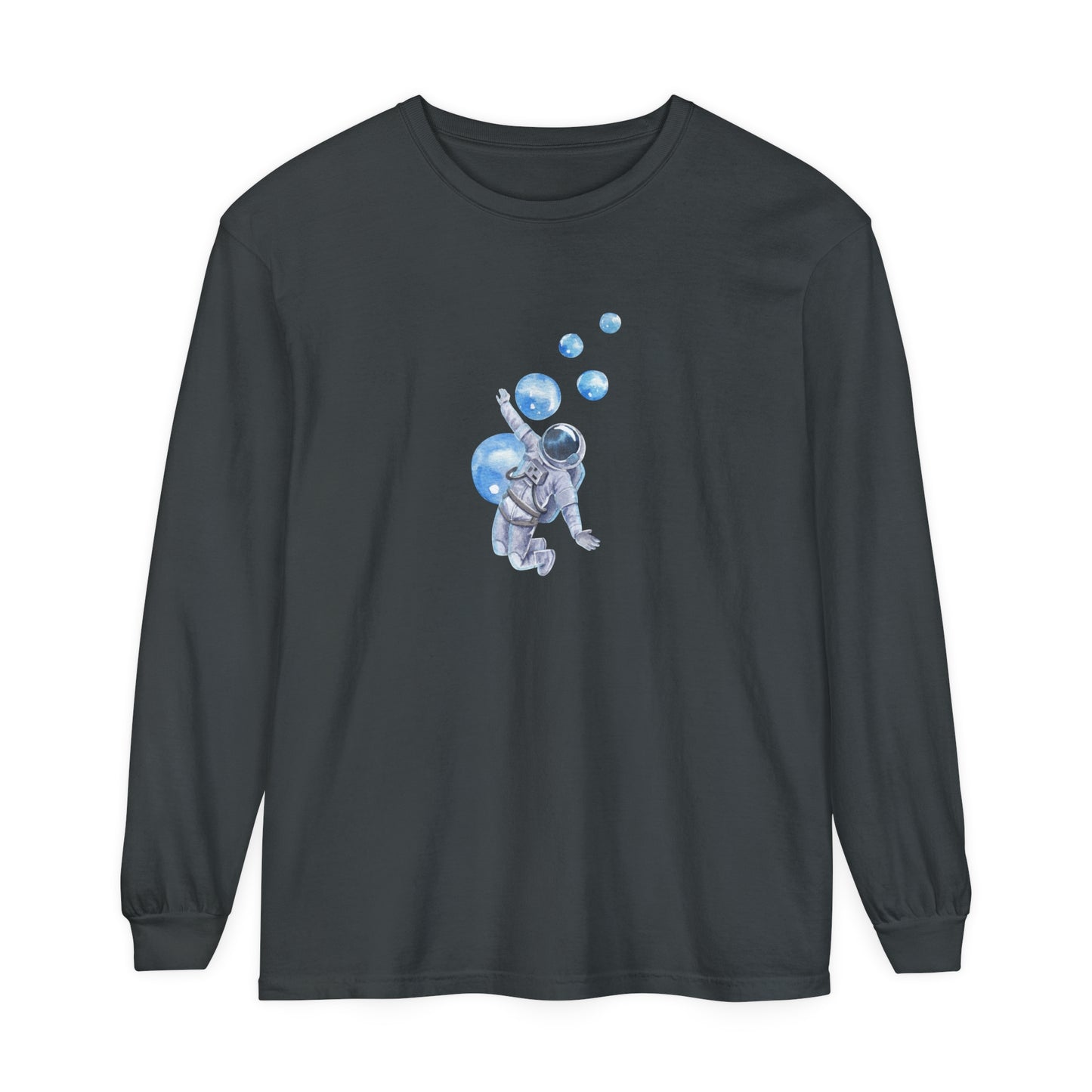 Space Bubbles Unisex Garment-dyed Long Sleeve T-Shirt