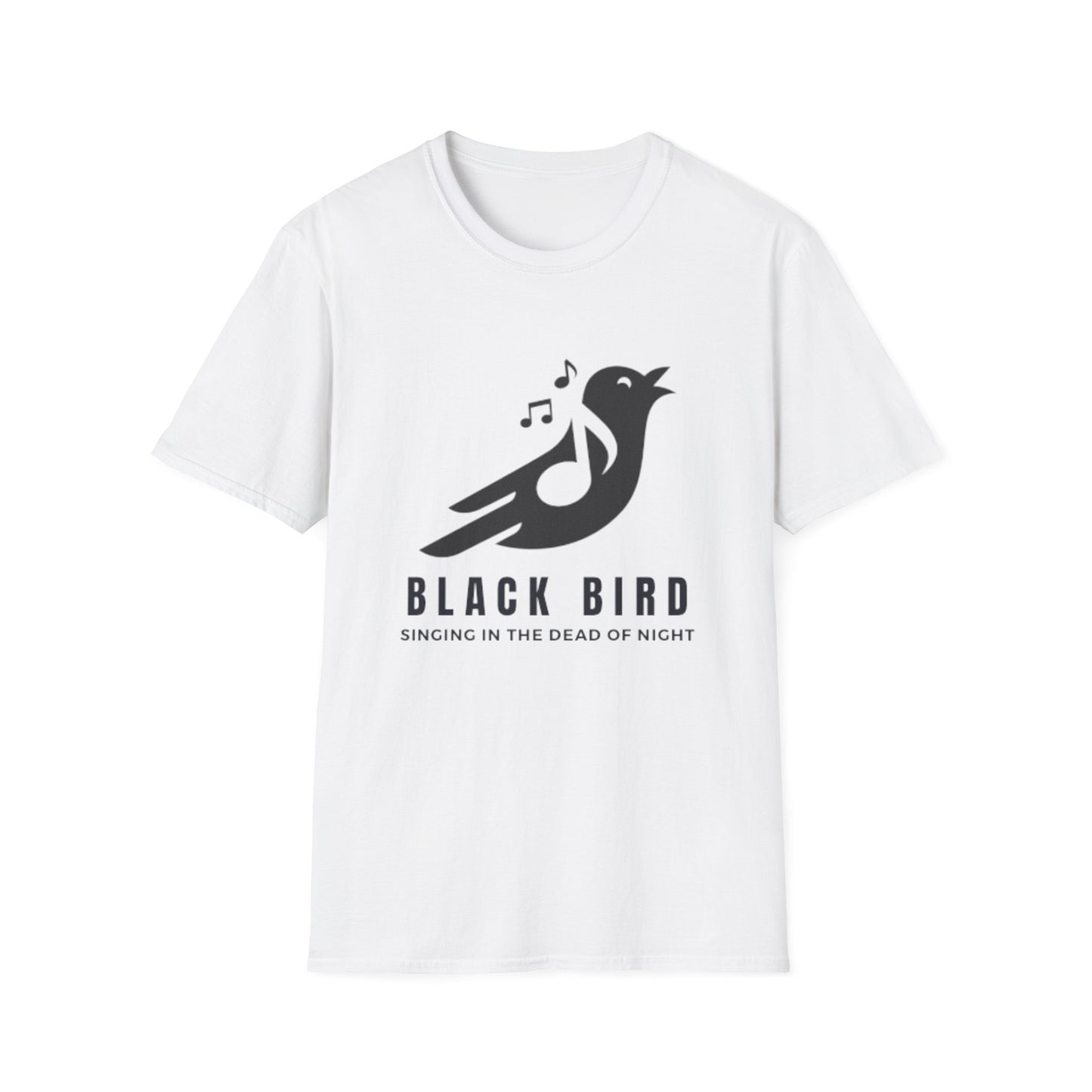 Black Bird Singing Unisex Softstyle T-Shirt