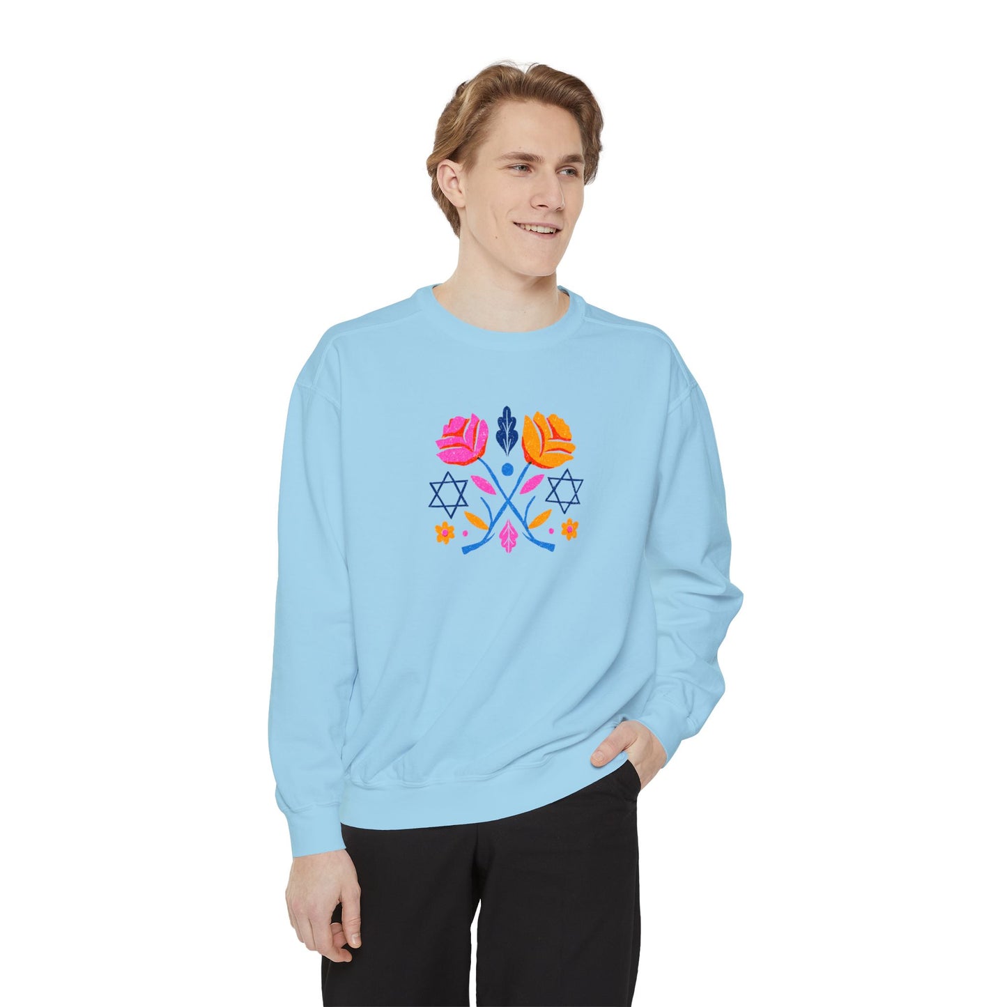 Hanukkah Unisex Garment-Dyed Sweatshirt