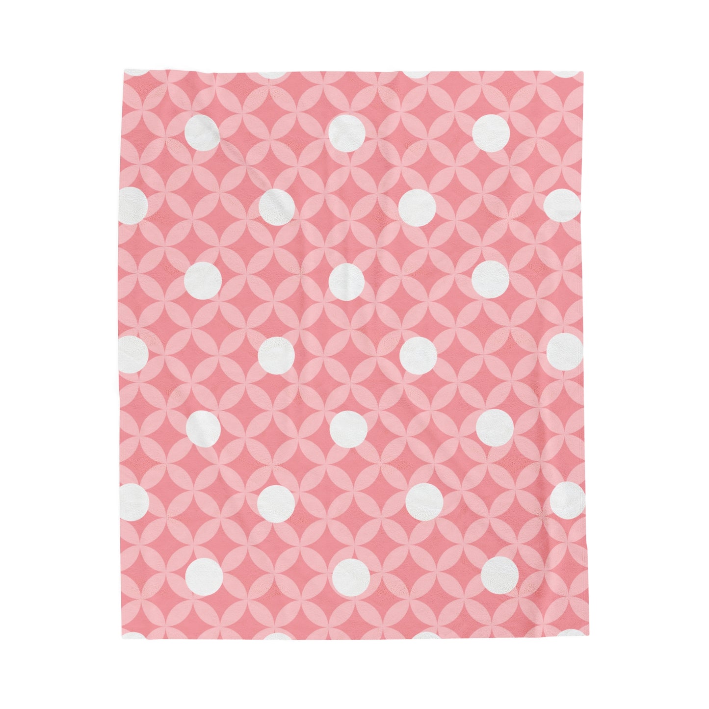 Pink Dots Velveteen Plush Blanket