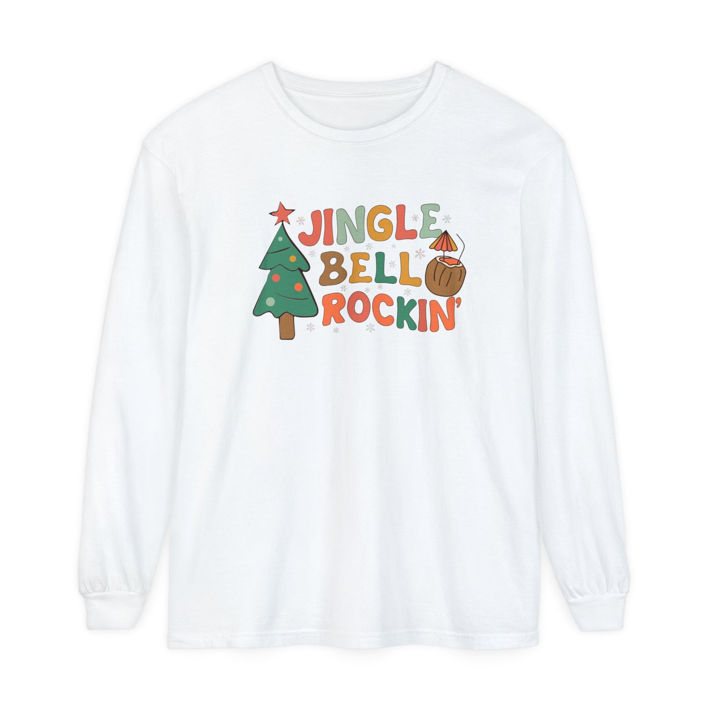 Jingle Bell Rockin Unisex Garment-dyed Long Sleeve T-Shirt