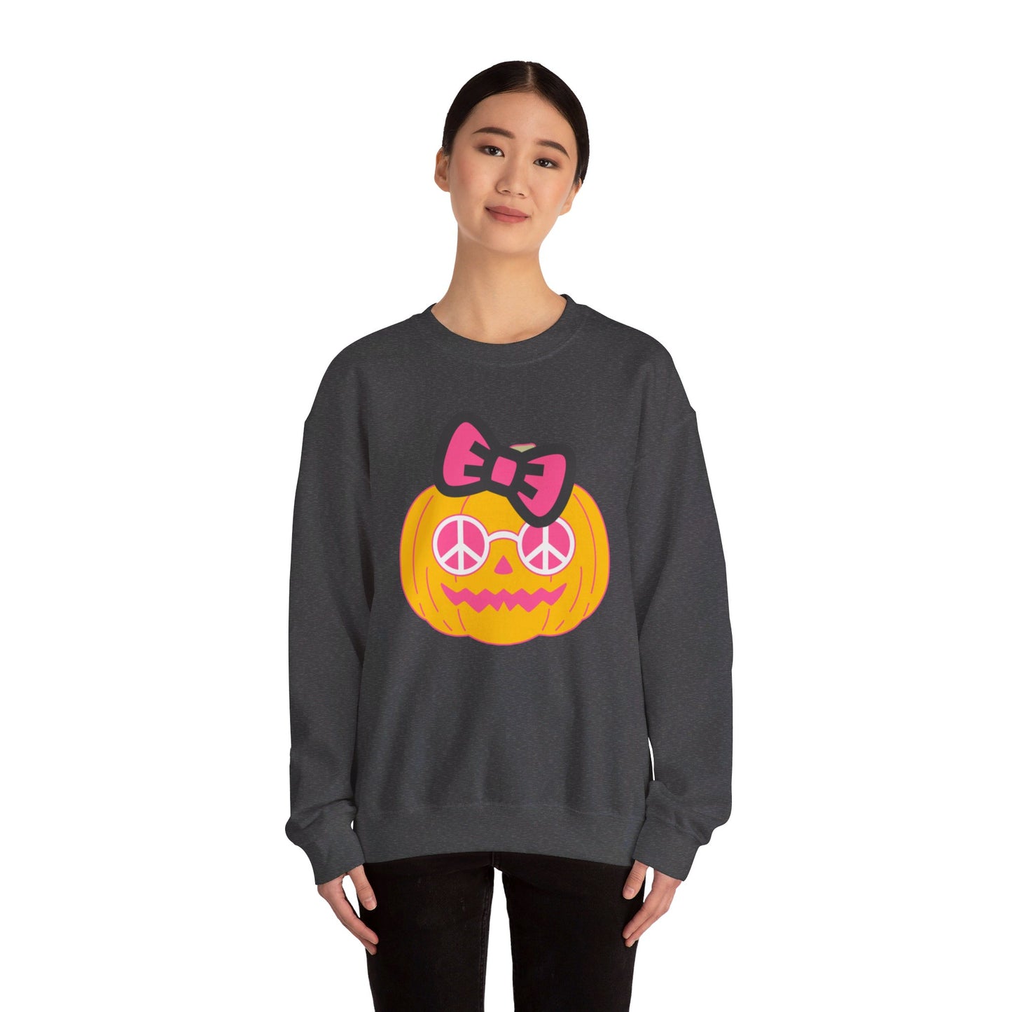 Peace Pumpkin Unisex Heavy Blend™ Crewneck Sweatshirt