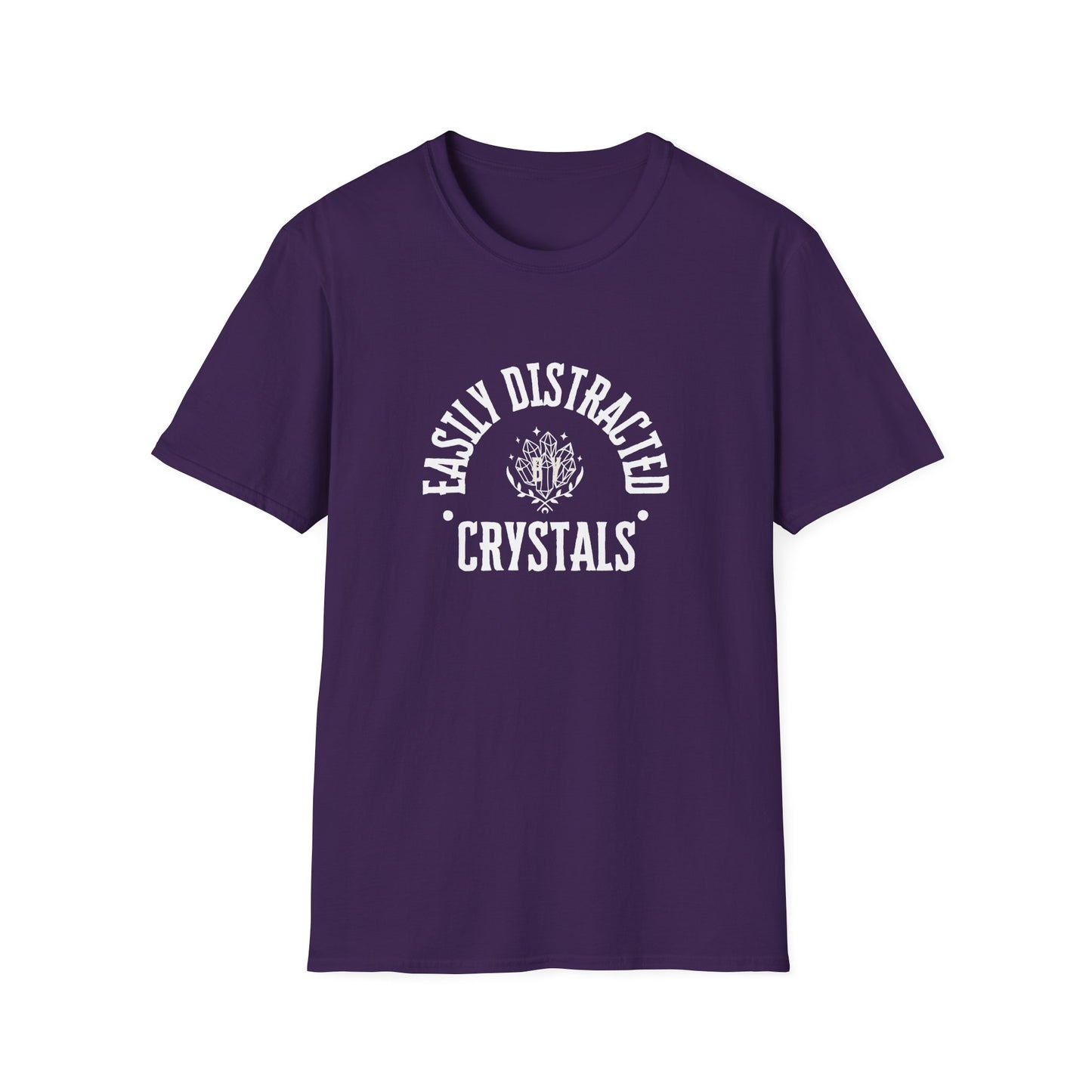 Easily Distracted by Crystals Unisex Softstyle T-Shirt