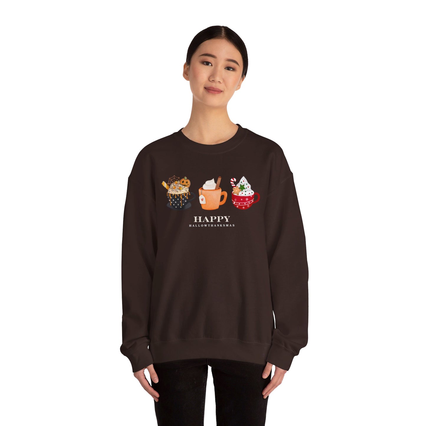 Hallowthanksmas Coffee Unisex Heavy Blend™ Crewneck Sweatshirt