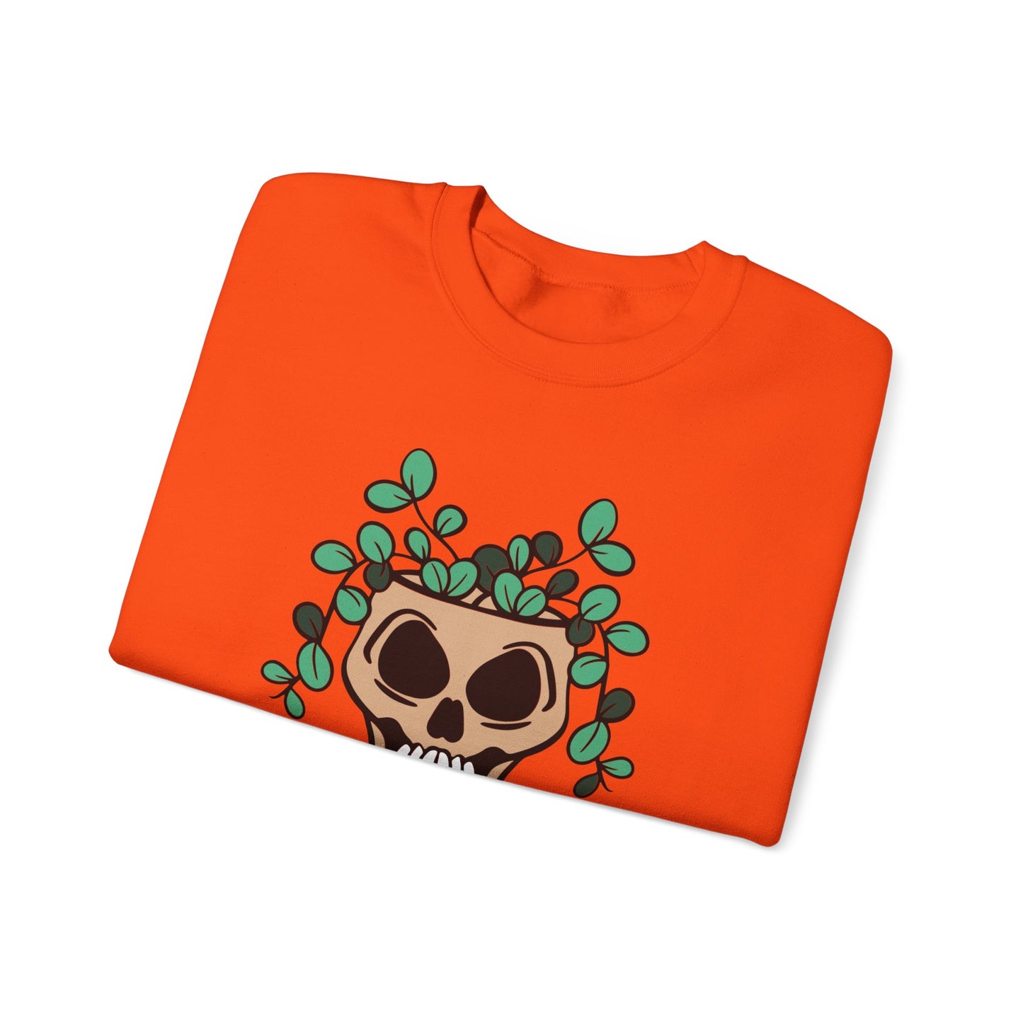 Crazy Plant Lady Skull Unisex Heavy Blend™ Crewneck Sweatshirt