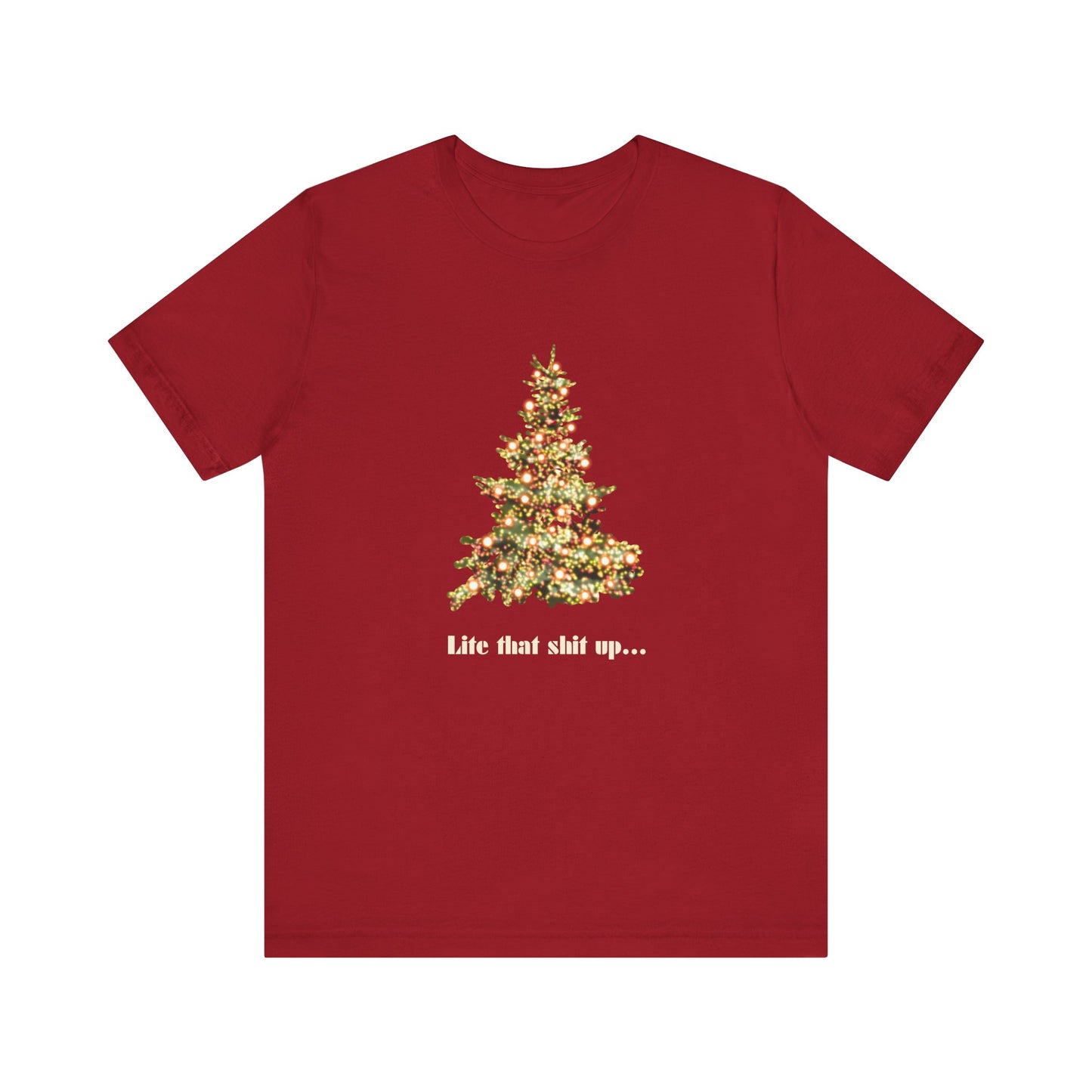 Lite Up Adult Christmas Unisex Jersey Short Sleeve Tee