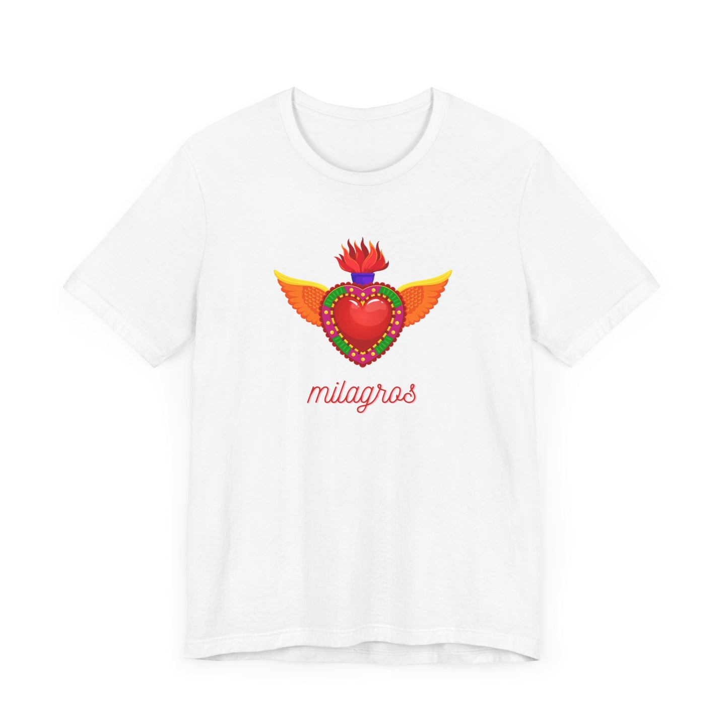 Milagros Heart Valentine Good Vibes Unisex Jersey Short Sleeve Tee