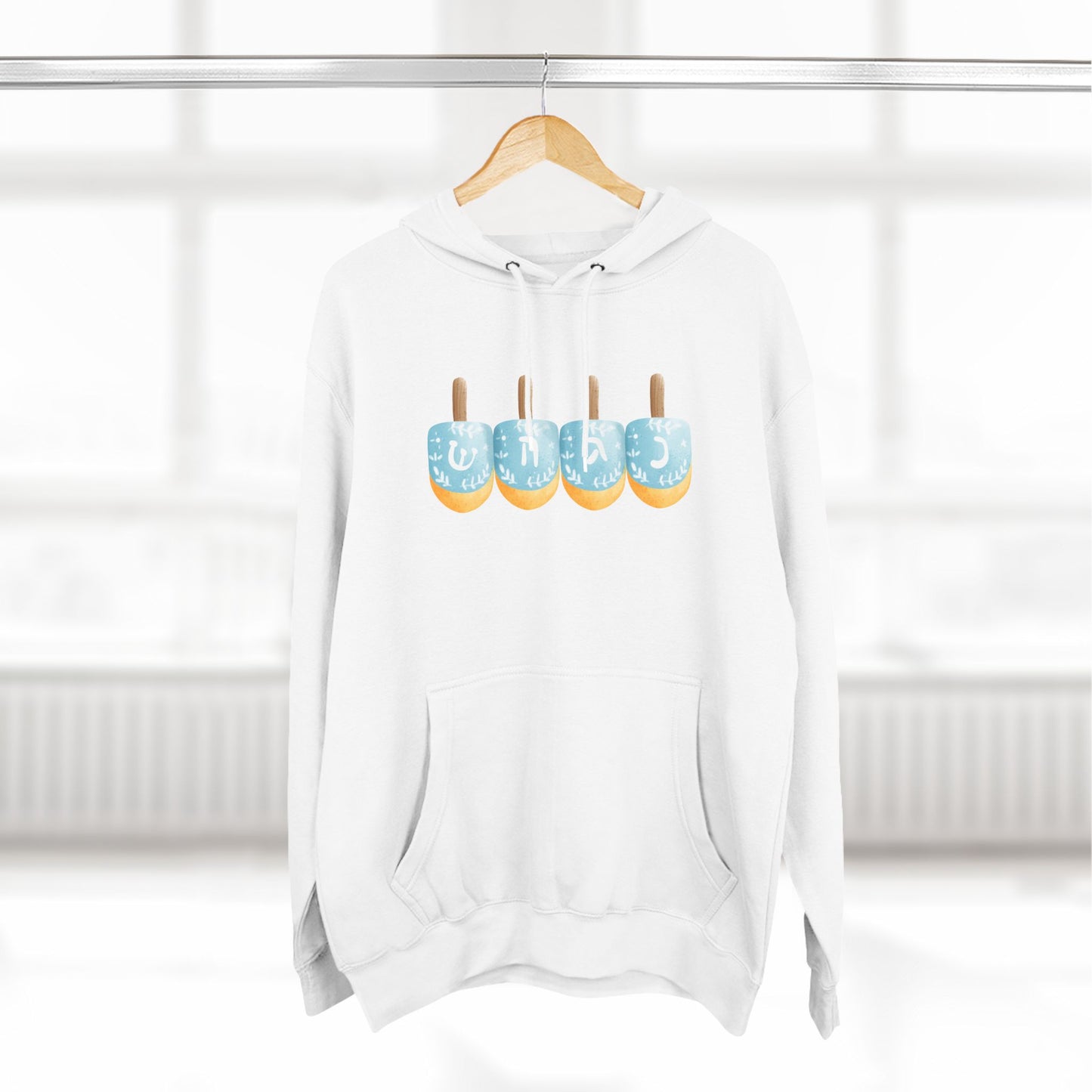 Dreidel Three-Panel Fleece Hoodie