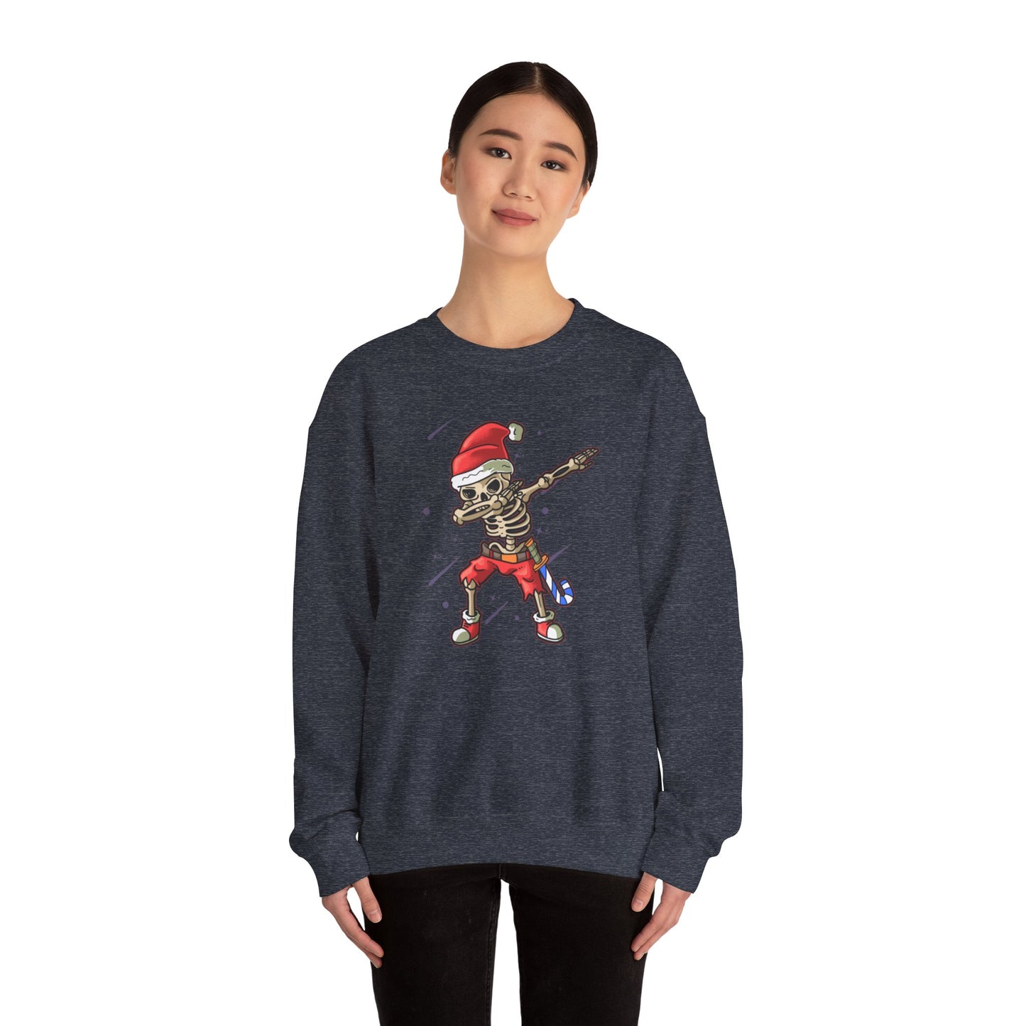 Skelly Dabbin Santa Unisex Heavy Blend™ Crewneck Sweatshirt