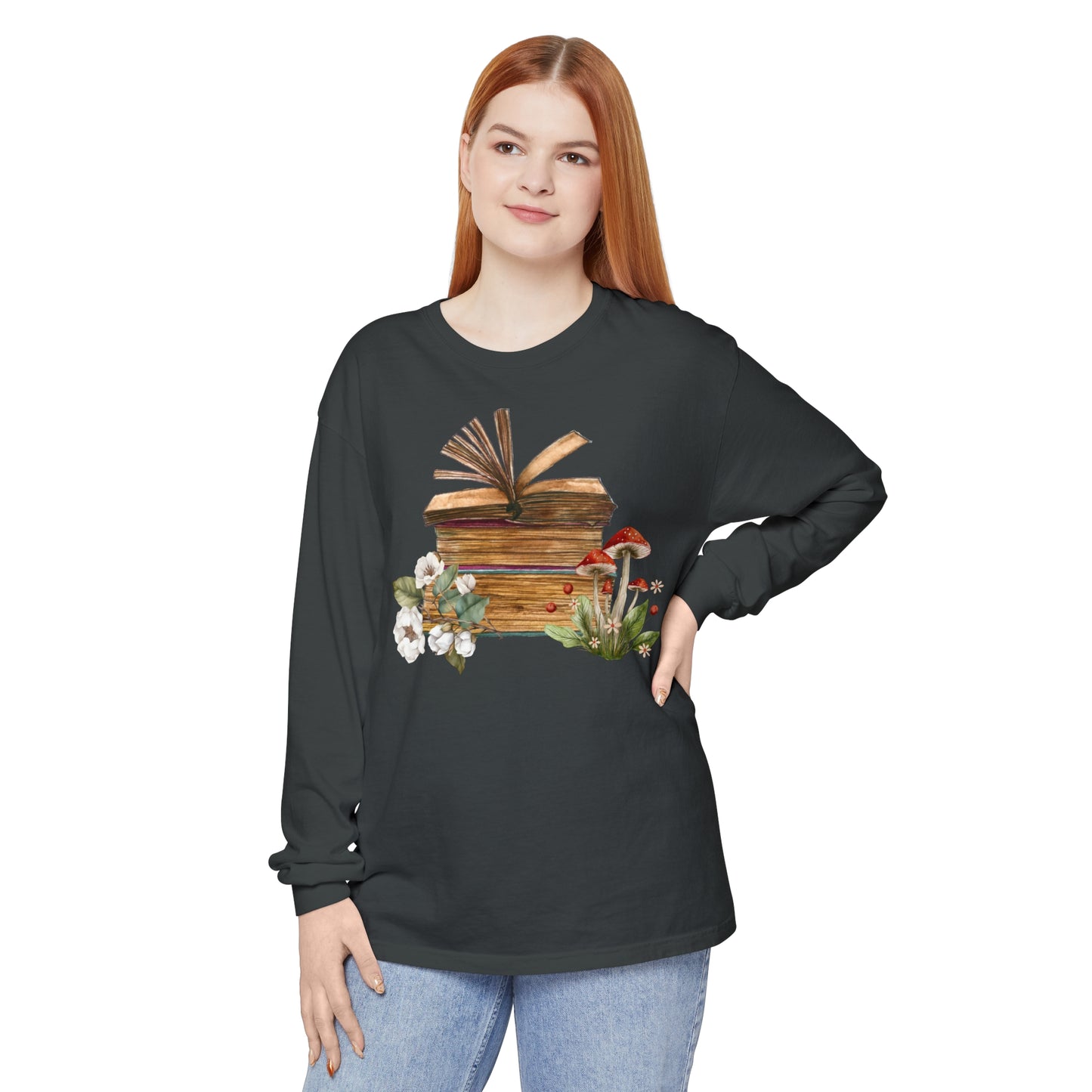 Vintage Books Unisex Garment-dyed Long Sleeve T-Shirt