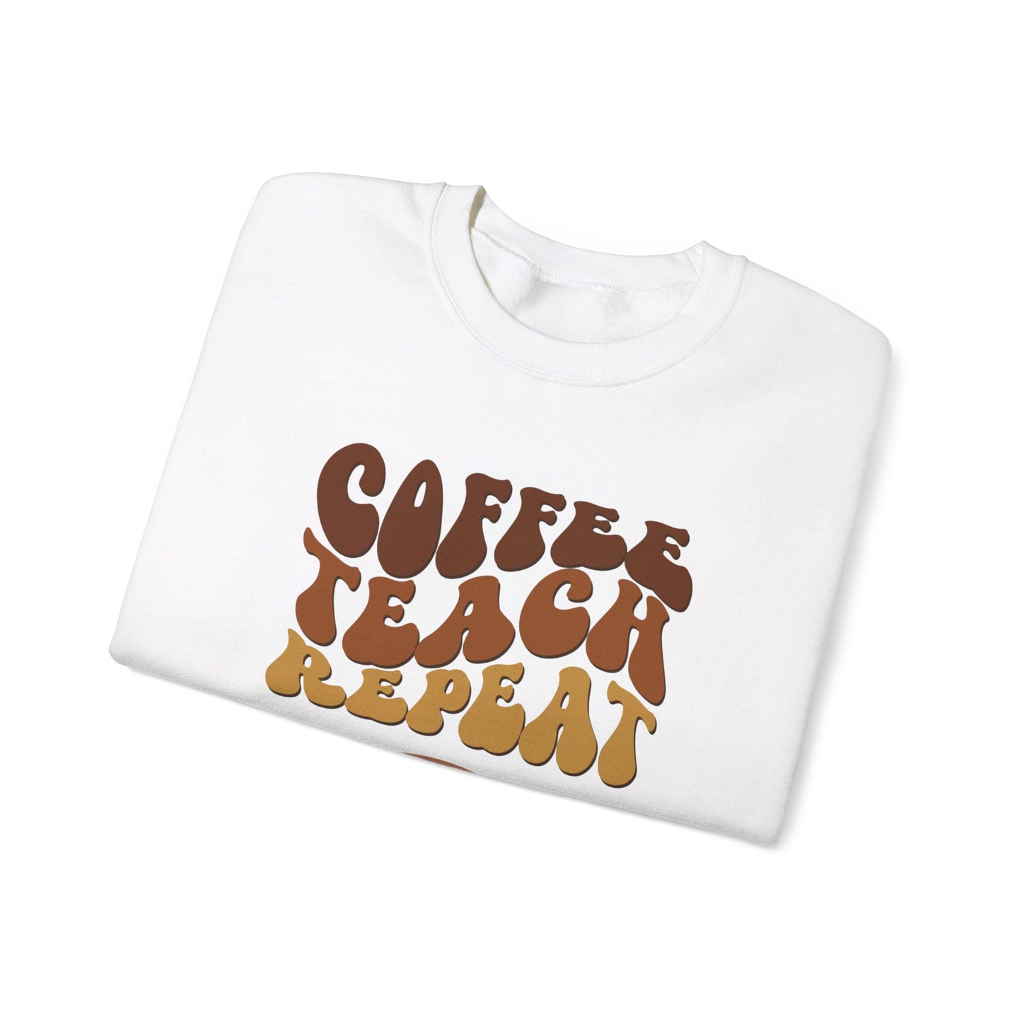 Coffee Teach Repeat Unisex Heavy Blend™ Crewneck Sweatshirt