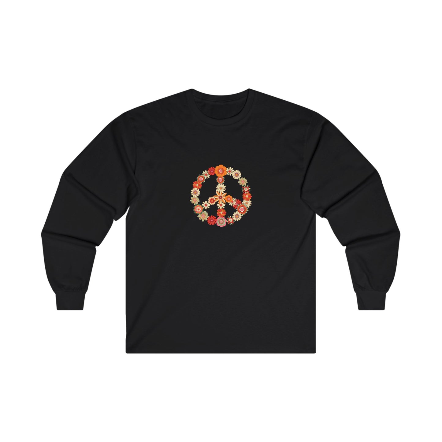 Peace Flowers Unisex Ultra Cotton Long Sleeve Tee