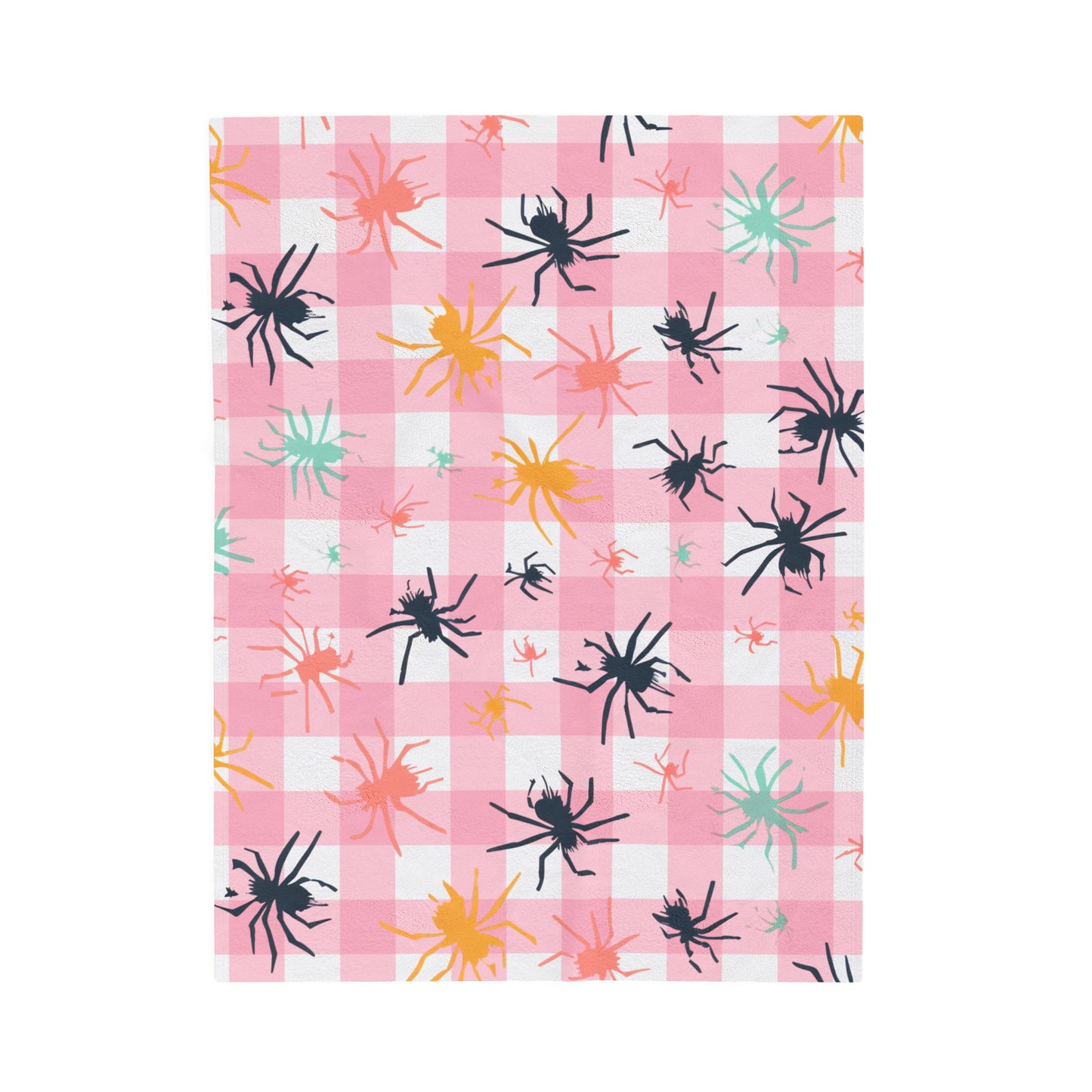 Plaid Spiders Velveteen Plush Blanket