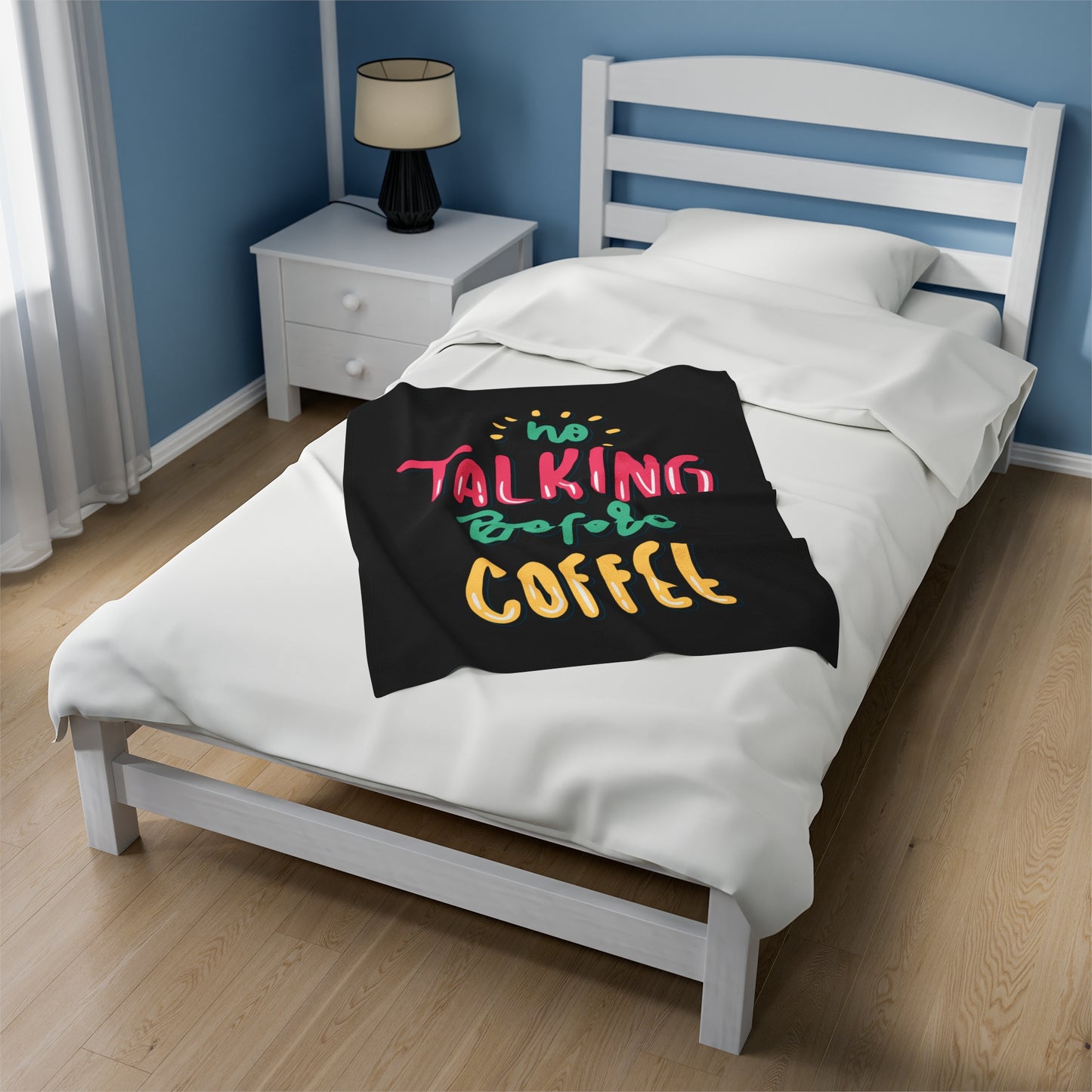 No Talking Velveteen Plush Blanket