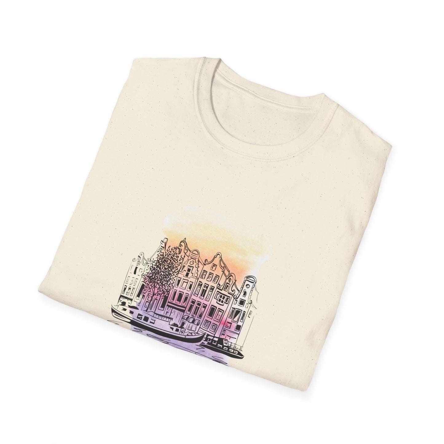 Watercolor Amsterdam Unisex Softstyle T-Shirt