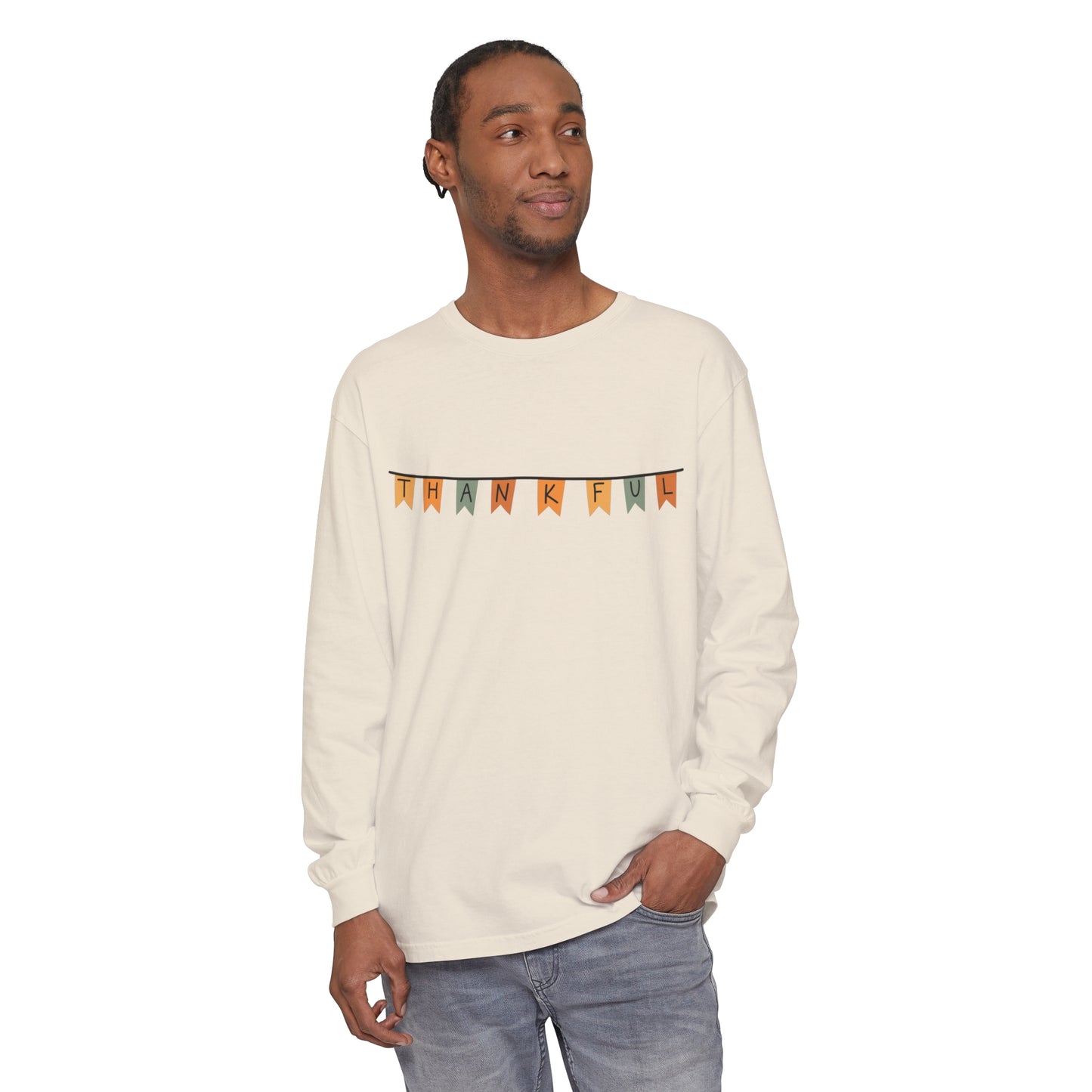 Thankful Unisex Garment-dyed Long Sleeve T-Shirt