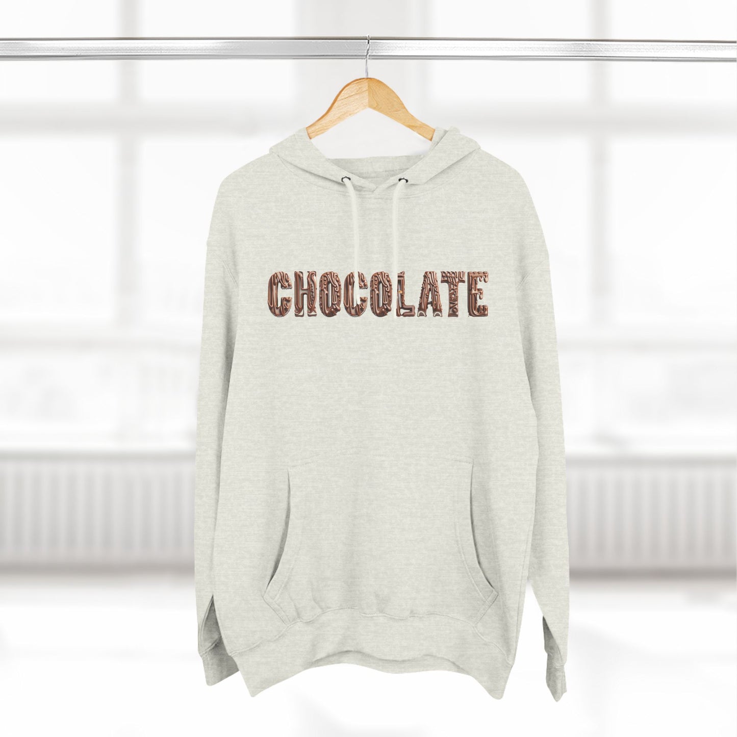 Chocolate Three-Panel Fleece Hoodie