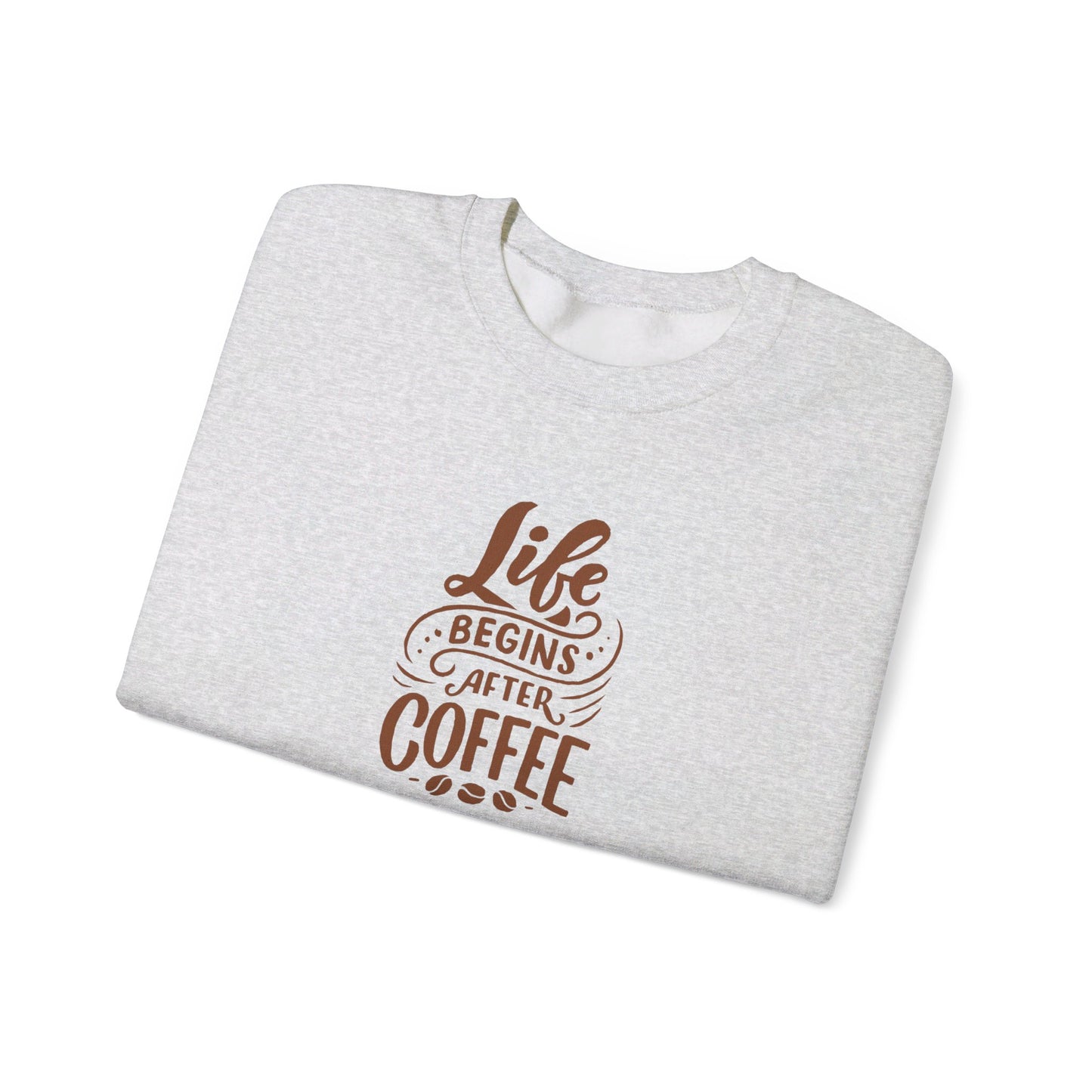 Life Begins After Coffee Unisex Heavy Blend™ Crewneck Sweatshirt