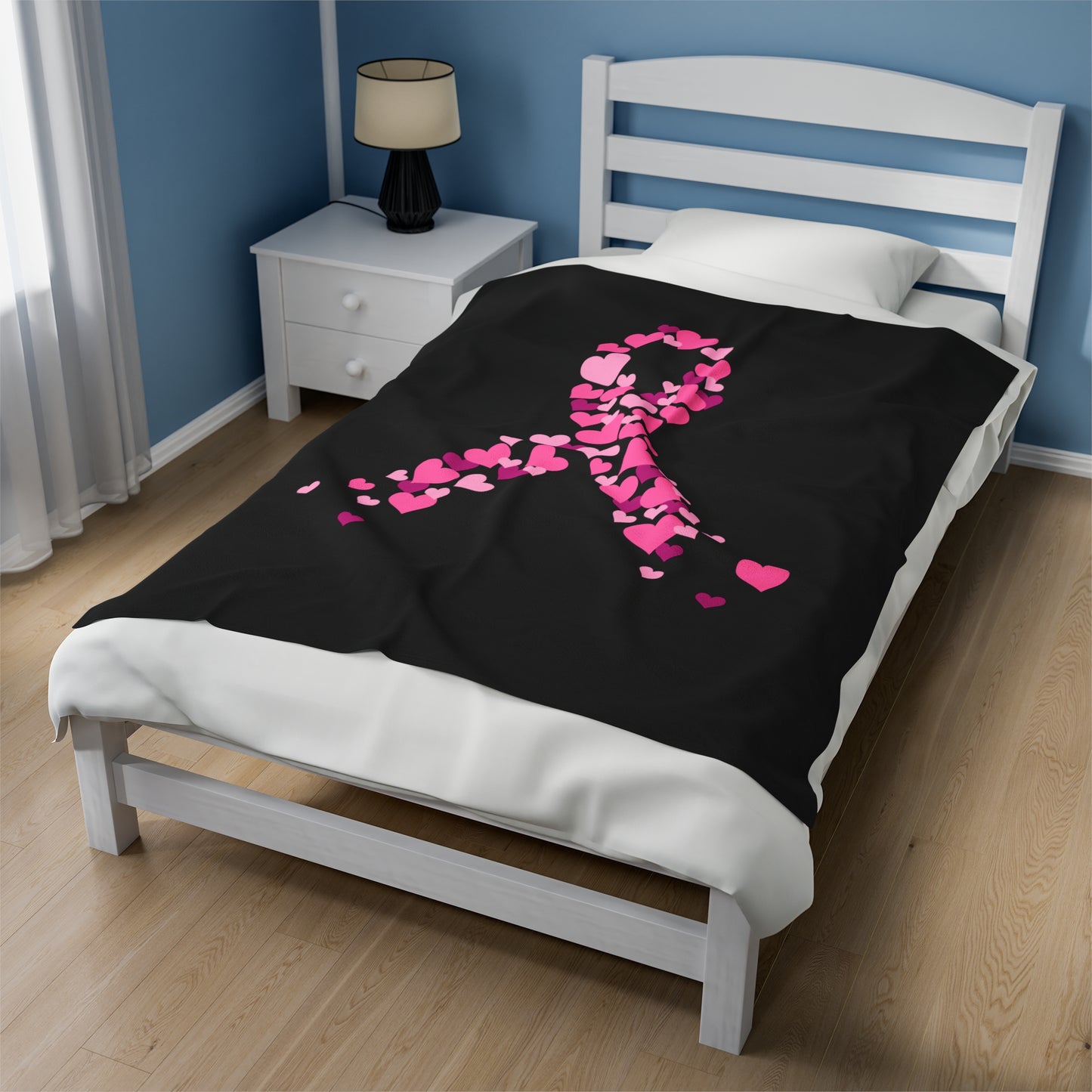 Breast Cancer Support Velveteen Plush Blanket