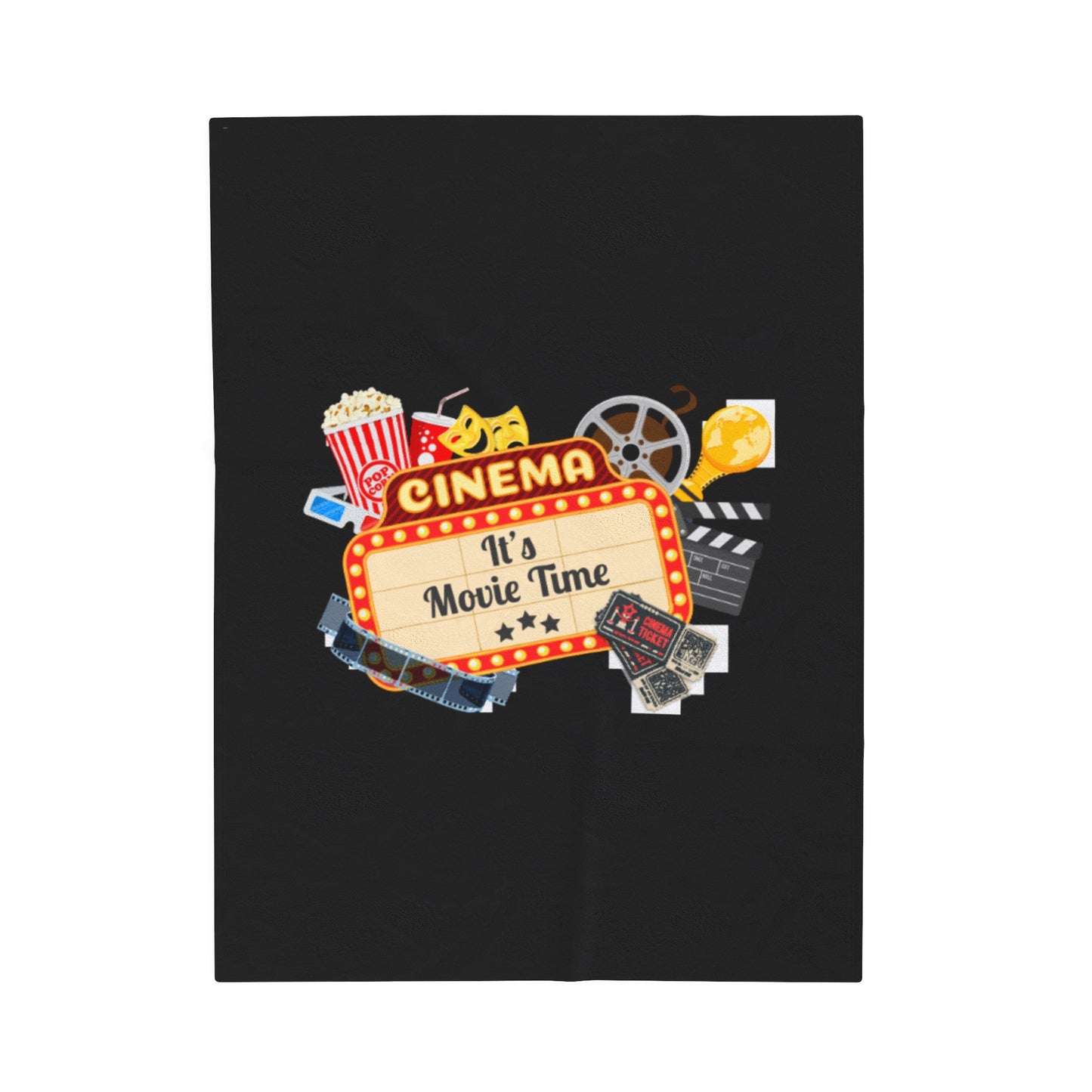 Movie Time Velveteen Plush Blanket