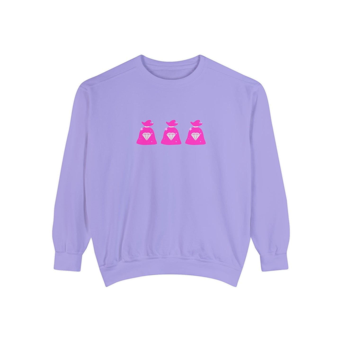 Pink Money Bags Unisex Garment-Dyed Sweatshirt