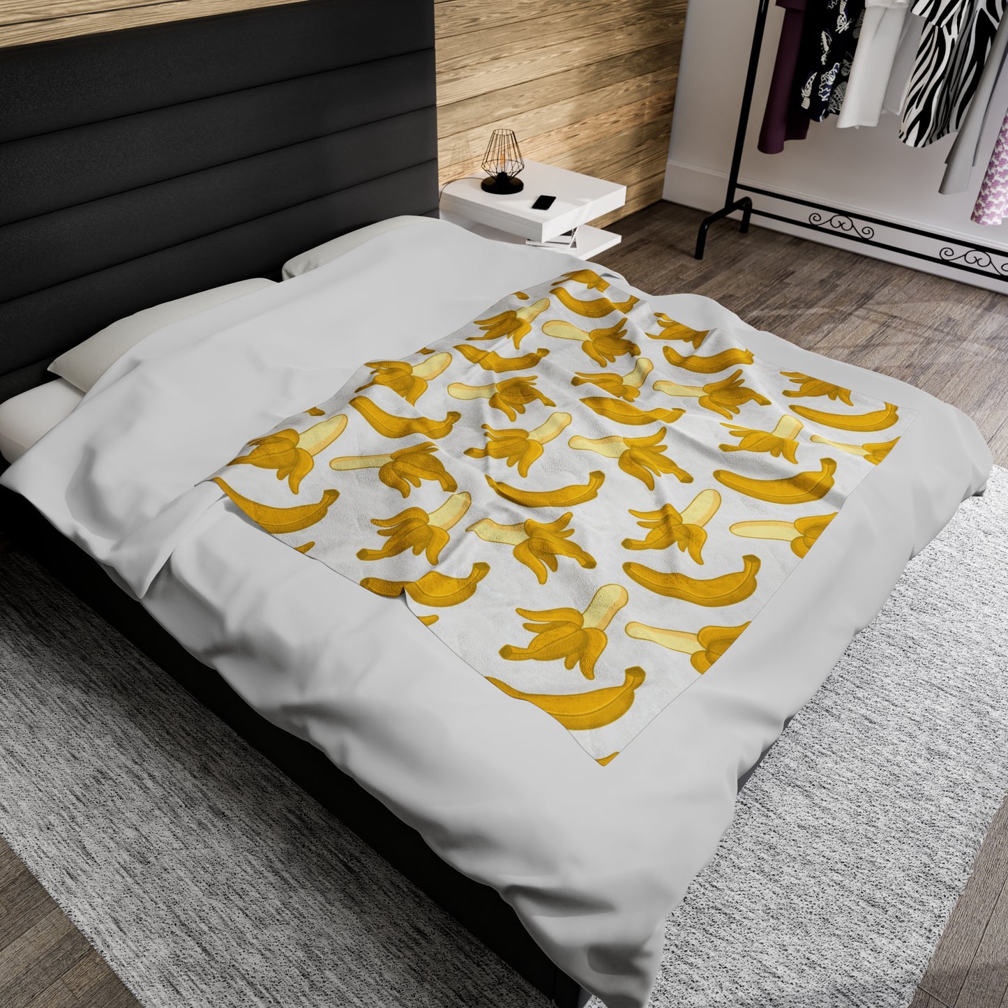 Bananas Velveteen Plush Blanket