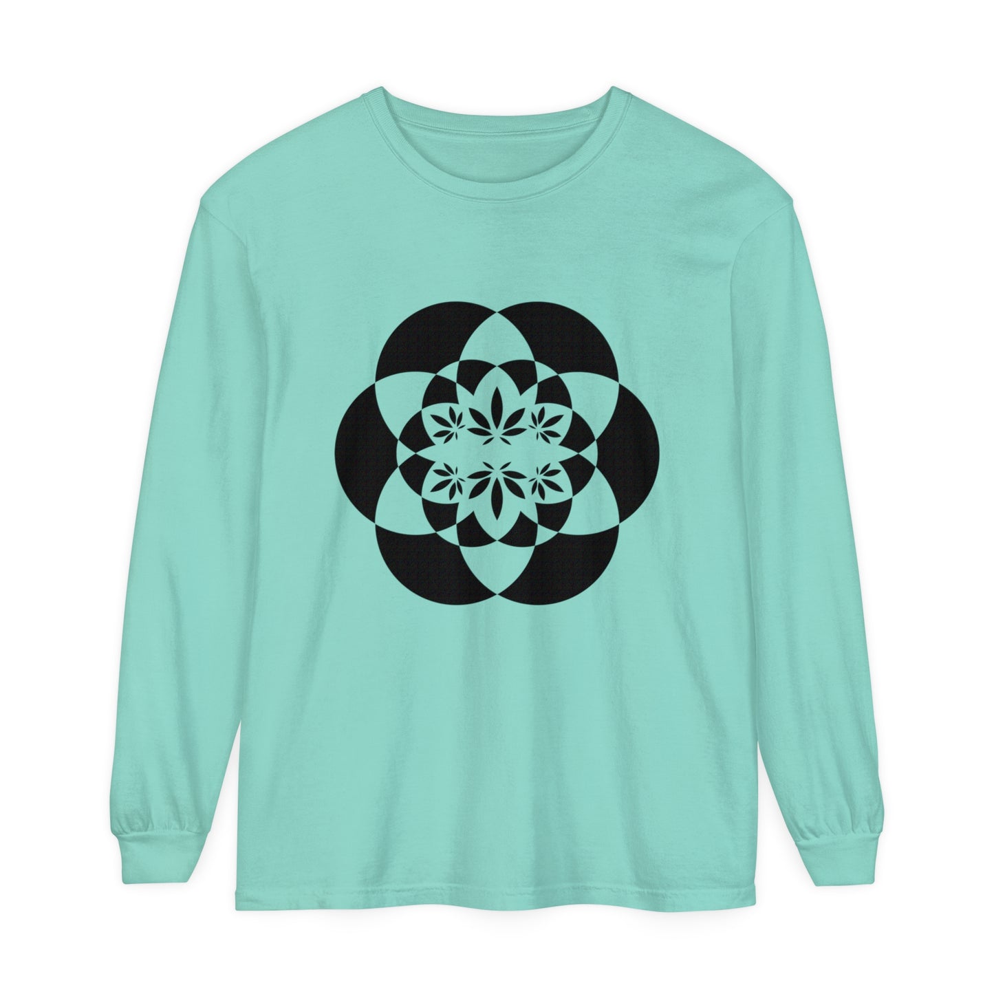 Flower for Life Unisex Garment-dyed Long Sleeve T-Shirt