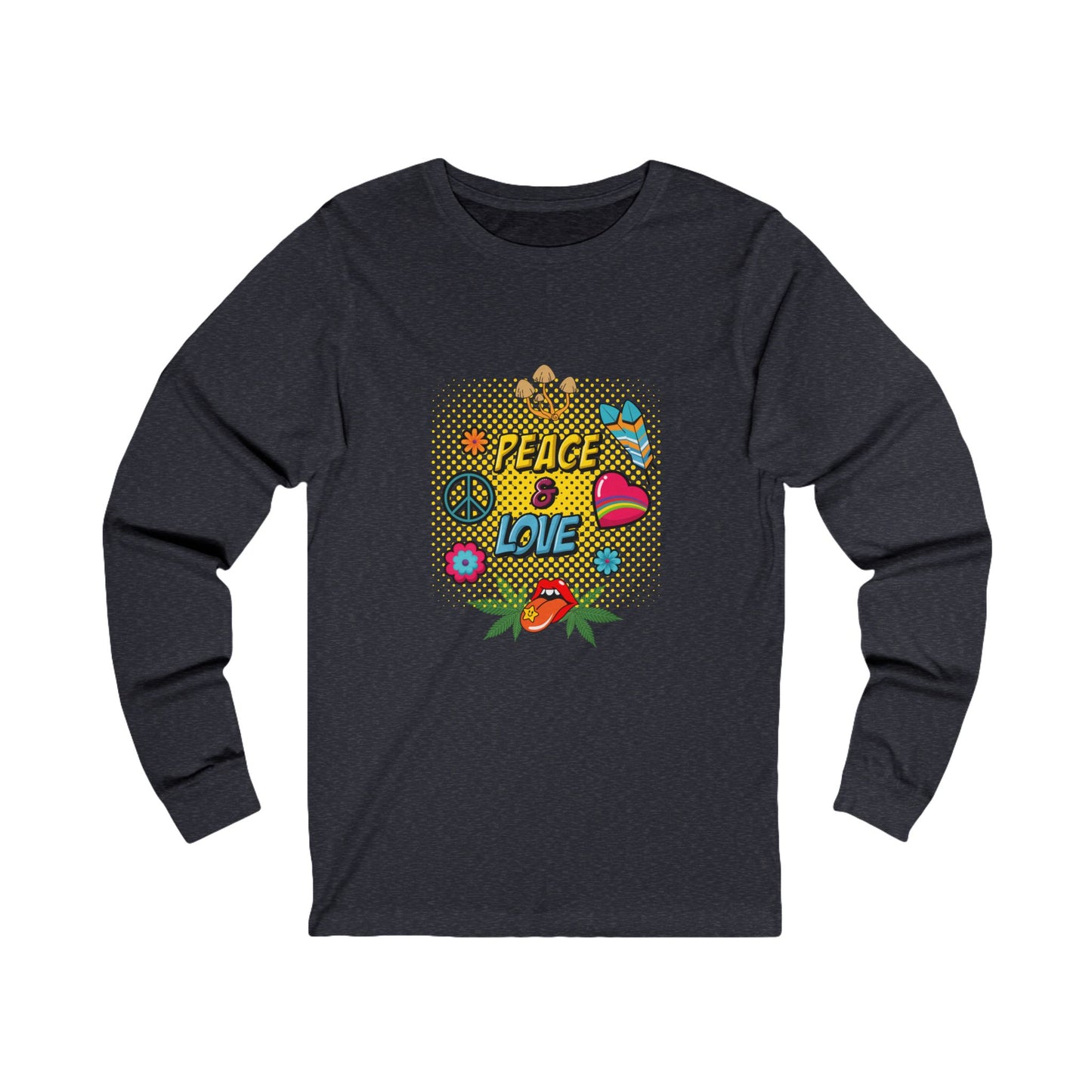 Peace & Love Unisex Jersey Long Sleeve Tee