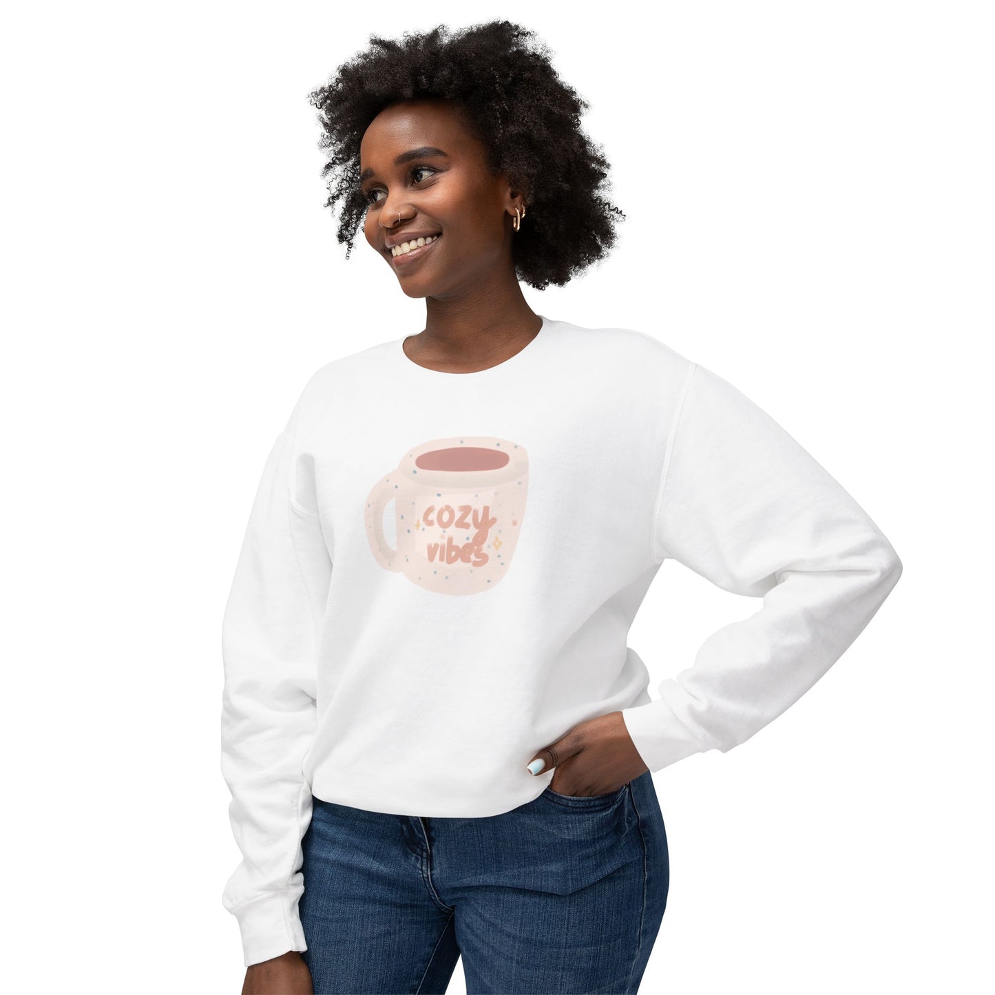 Cozy Vibes Unisex Lightweight Crewneck Sweatshirt