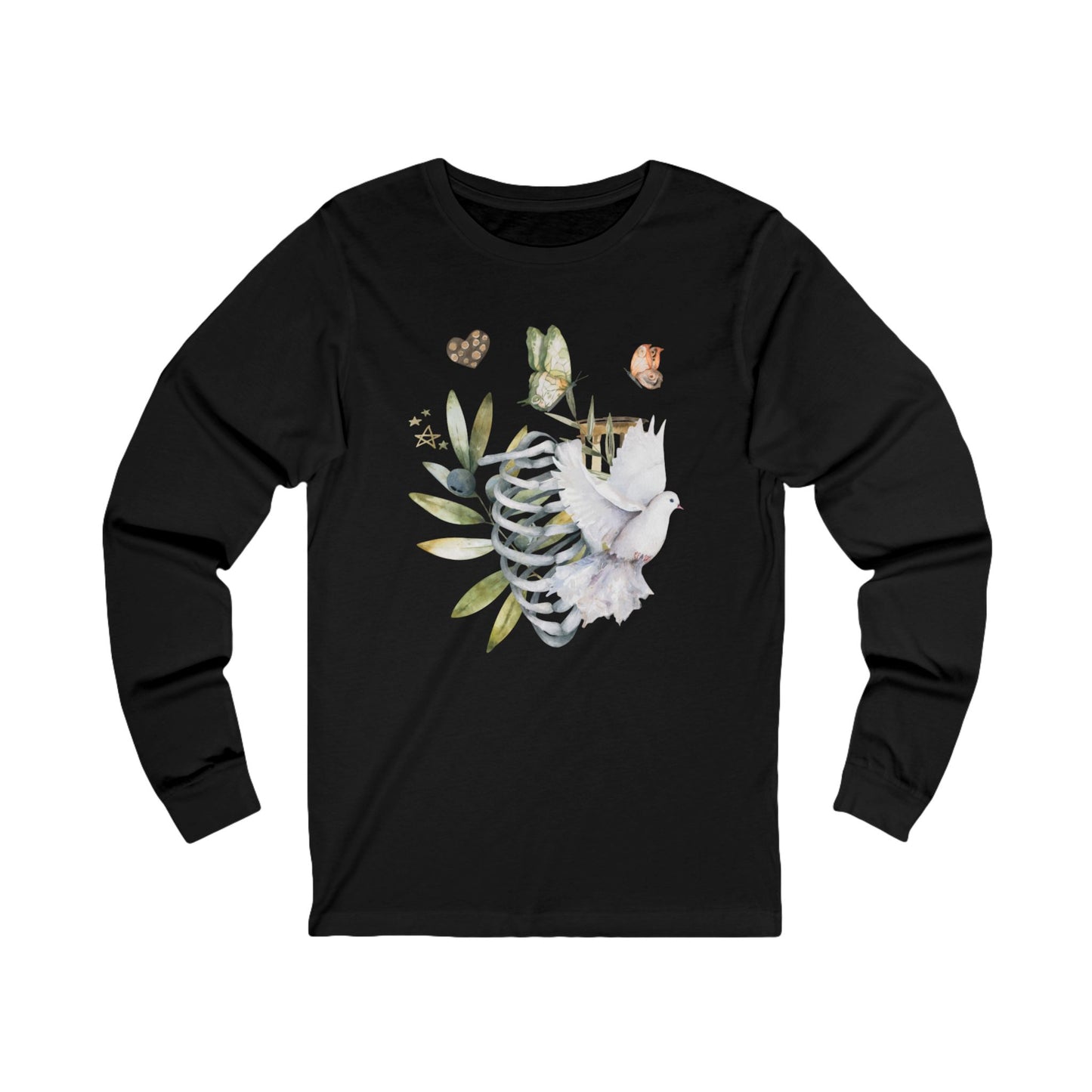 Floral Bones Unisex Jersey Long Sleeve Tee