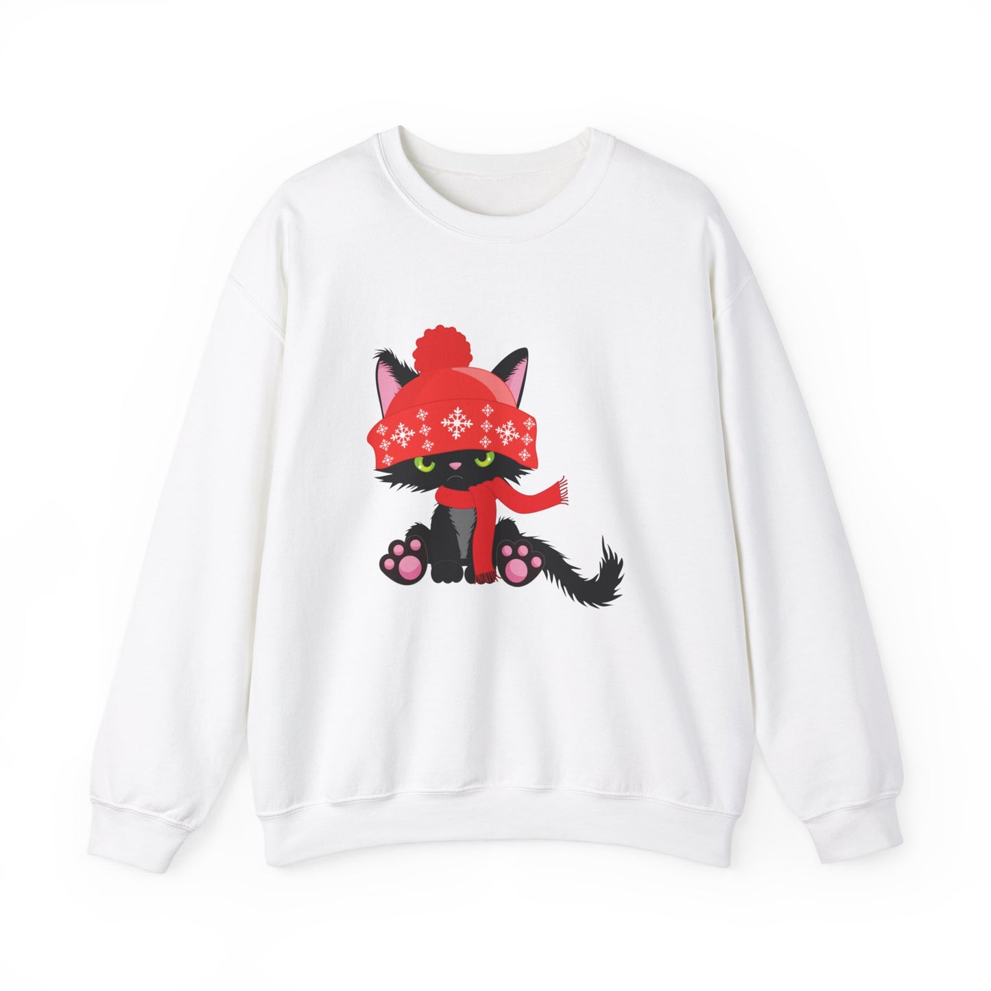 Cold Black Kitty Unisex Heavy Blend™ Crewneck Sweatshirt