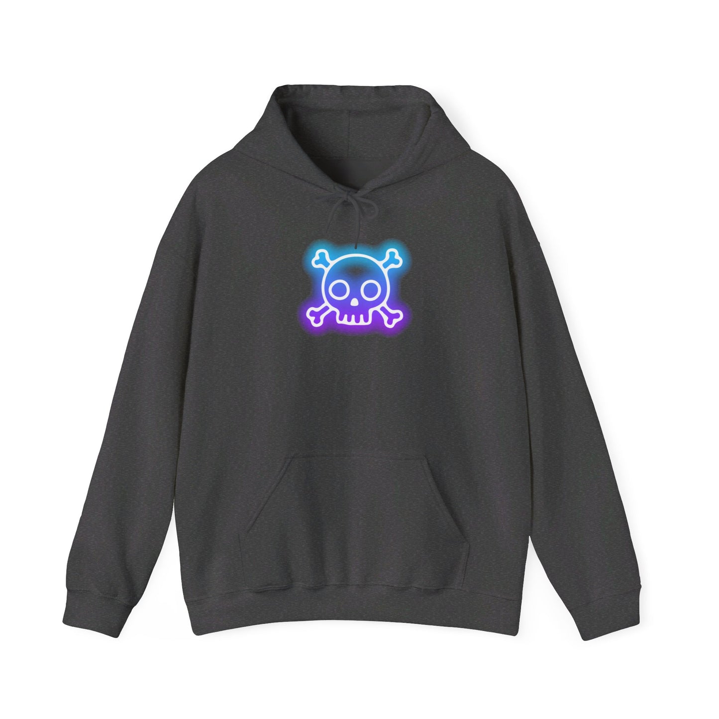 Neon Skull Crossbones Unisex Heavy Blend™ Hooded Sweatshirt