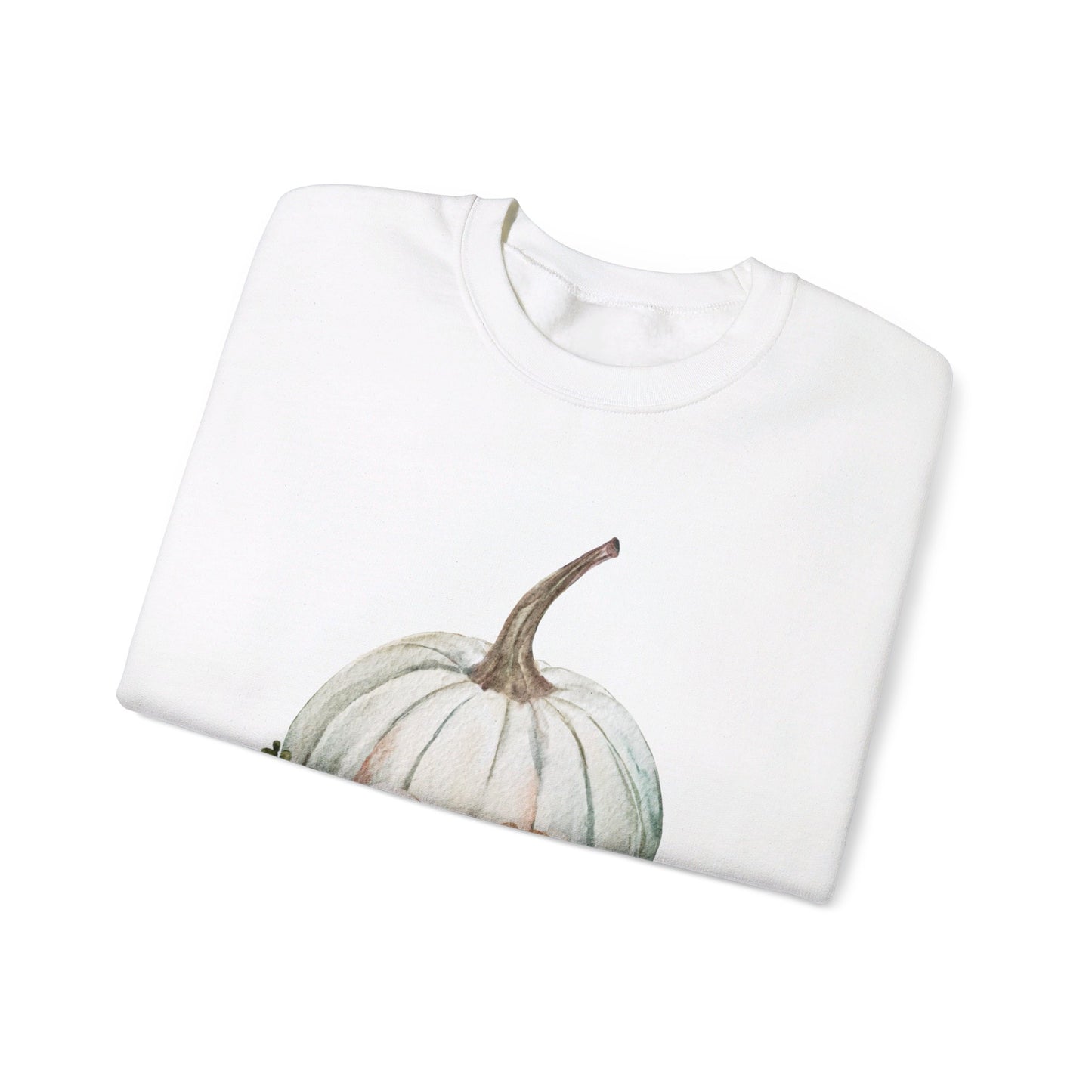 White Floral Pumpkin Unisex Heavy Blend™ Crewneck Sweatshirt