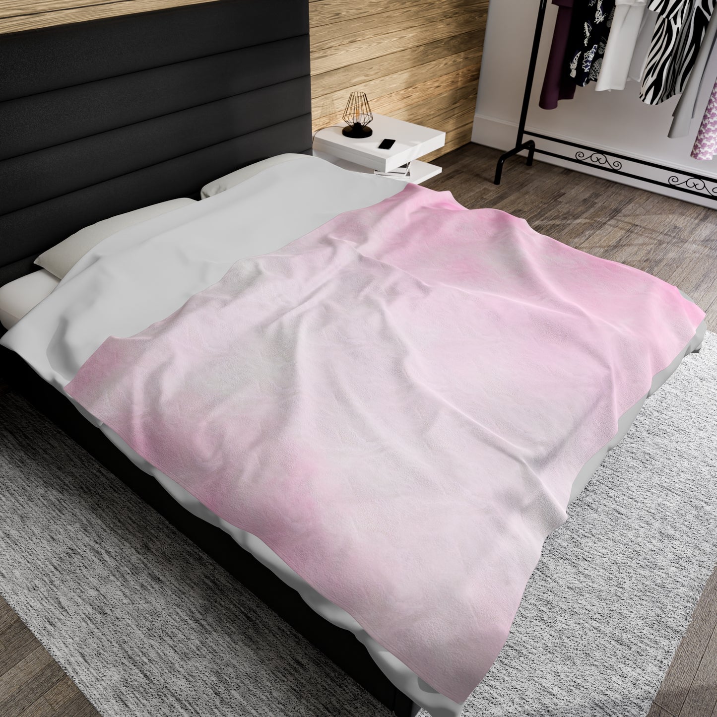 Pink Fade Velveteen Plush Blanket