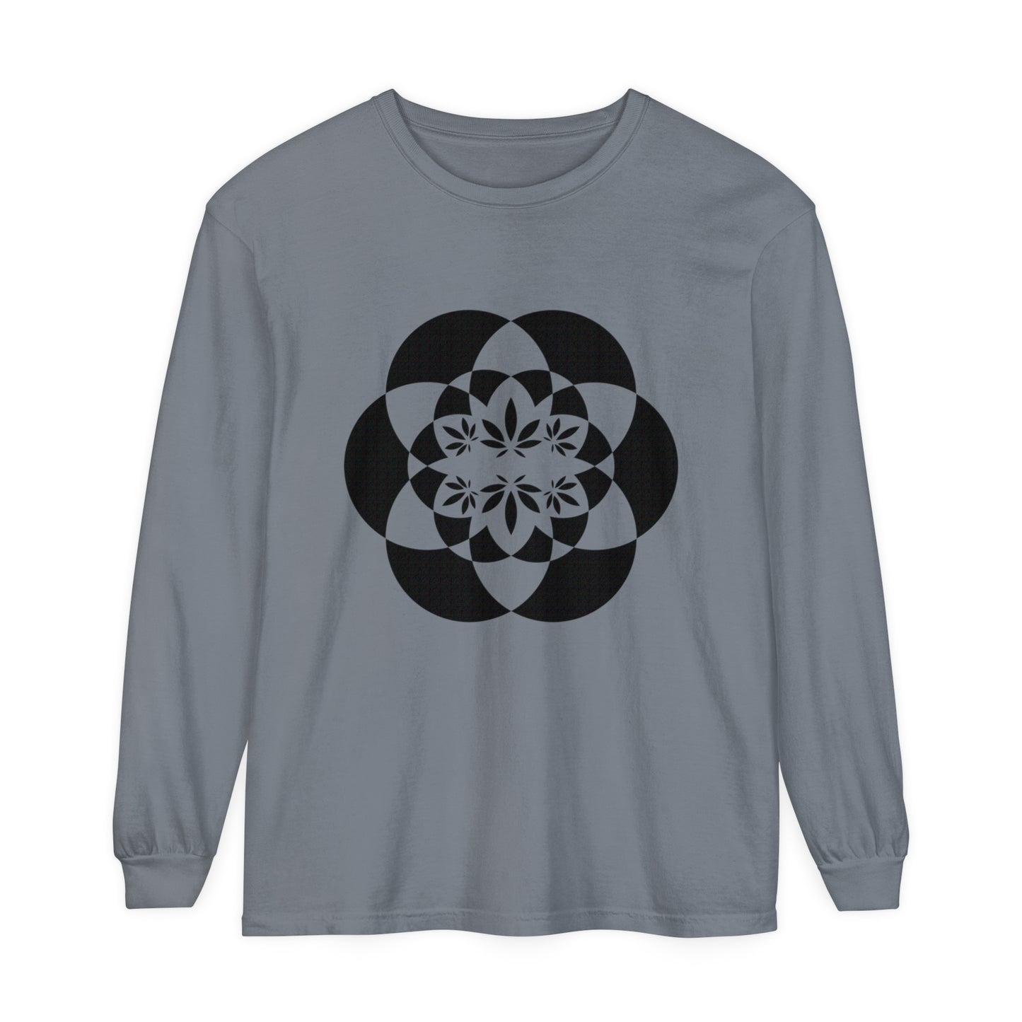 Flower for Life Unisex Garment-dyed Long Sleeve T-Shirt