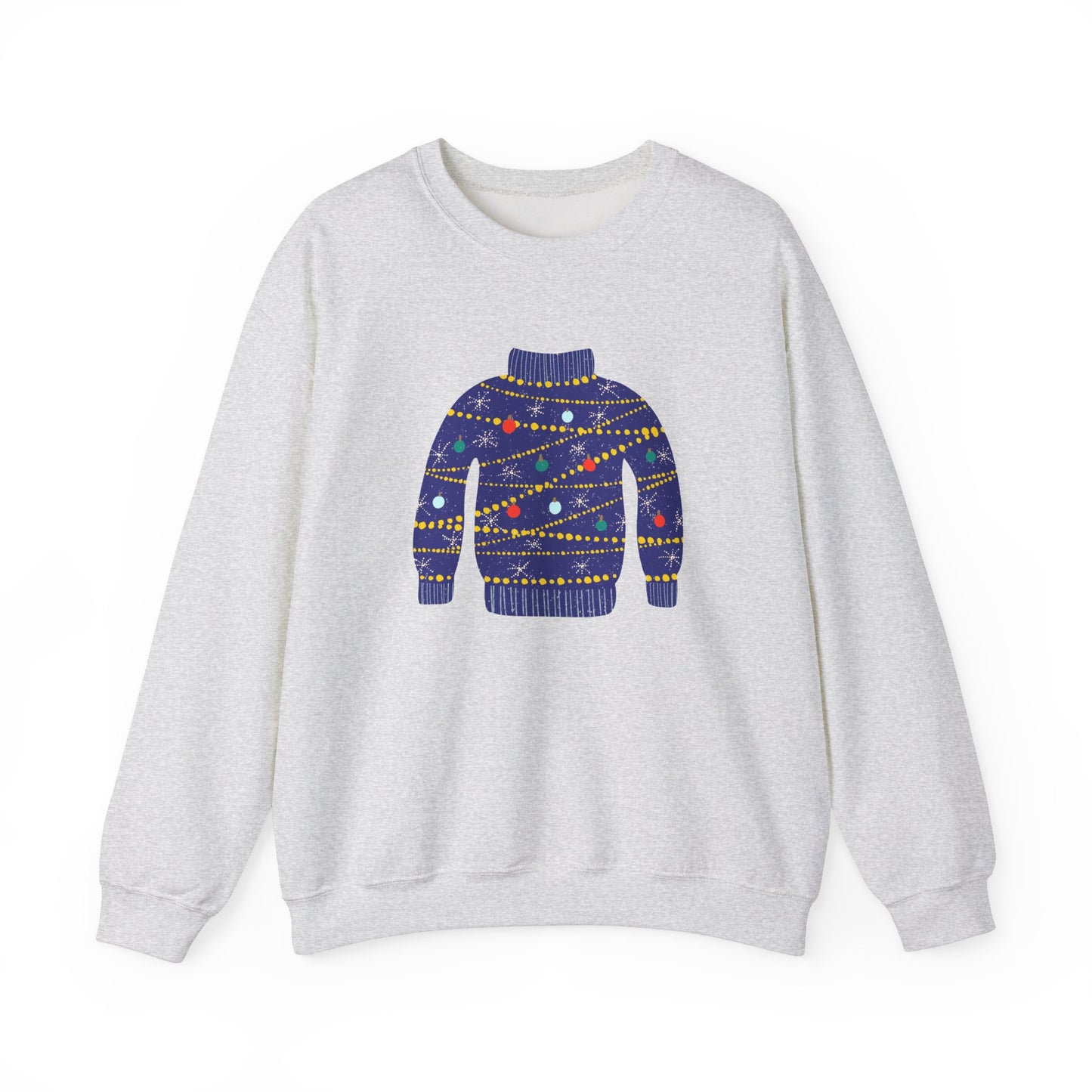 Ugly Blue Christmas Sweater Unisex Heavy Blend™ Crewneck Sweatshirt