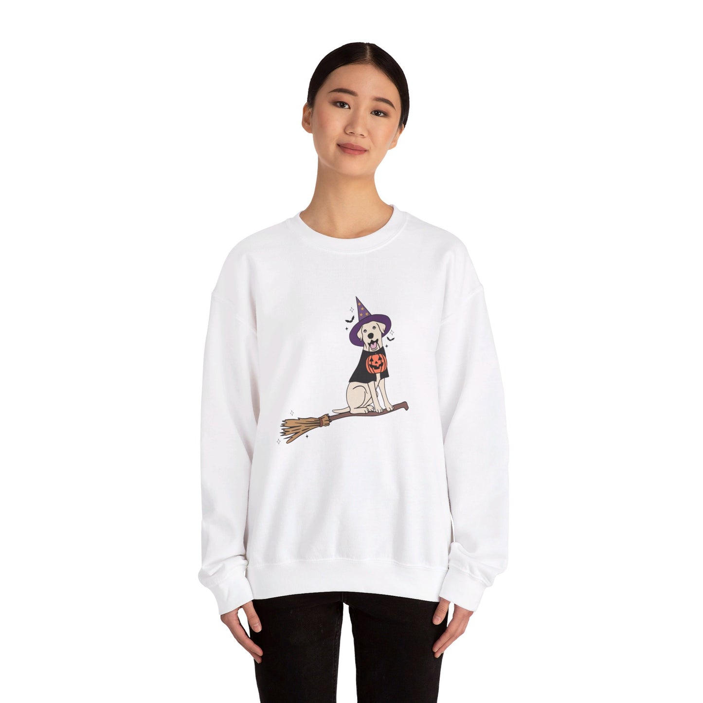 Retriever Witch Unisex Heavy Blend™ Crewneck Sweatshirt