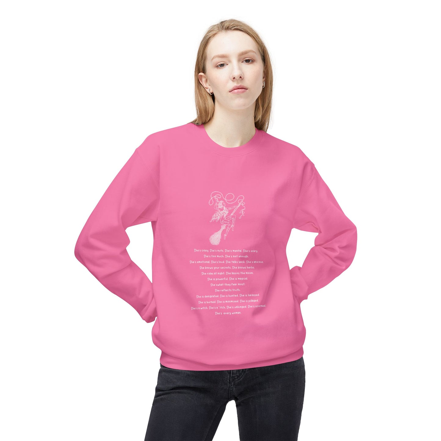 She’s Crazy Unisex Midweight Softstyle Fleece Crewneck Sweatshirt