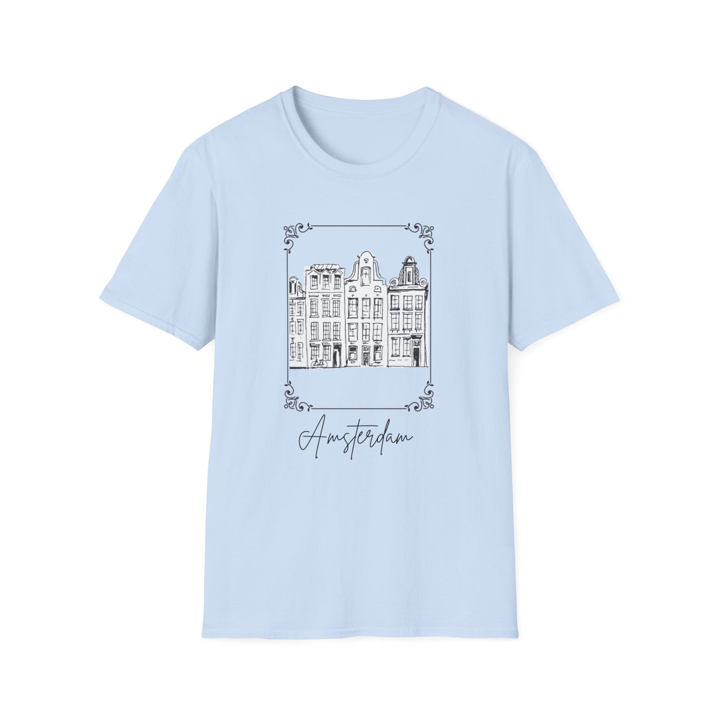 Amsterdam Ink Drawing Unisex Softstyle T-Shirt