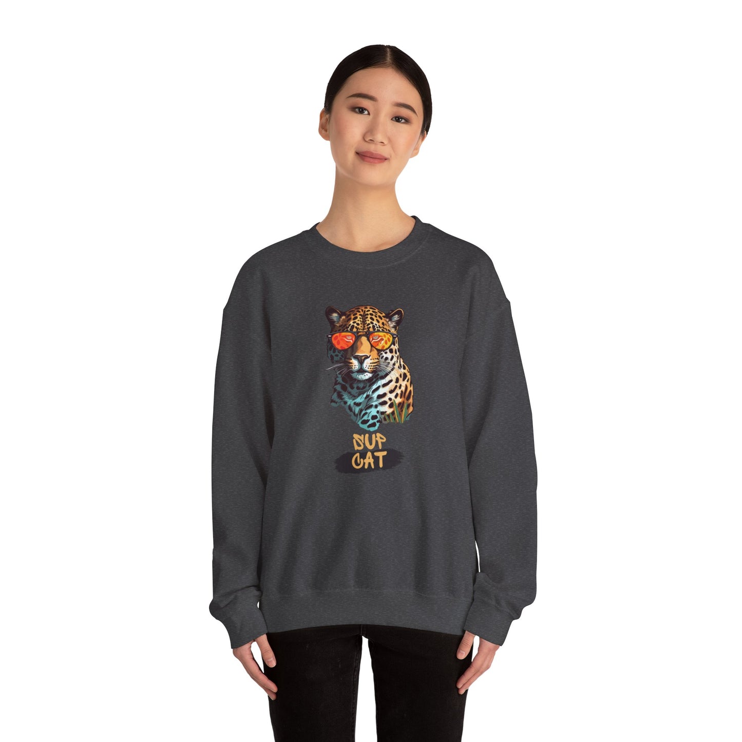 Sup Cat Unisex Heavy Blend™ Crewneck Sweatshirt