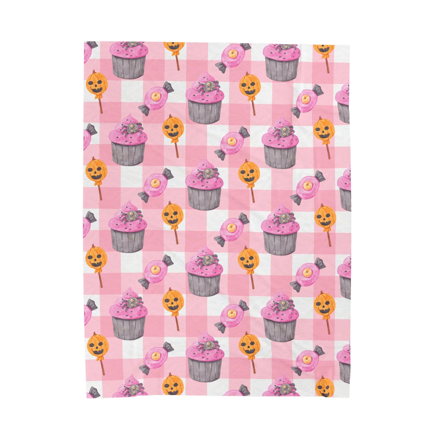 Halloween Cupcakes Velveteen Plush Blanket