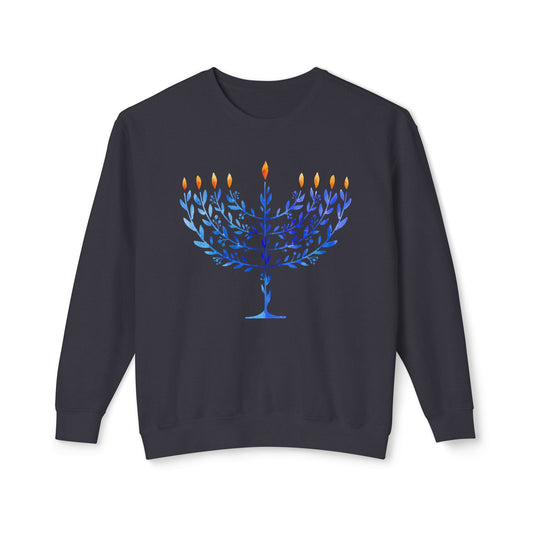 Leaf Blue Unisex Lightweight Crewneck Sweatshirt