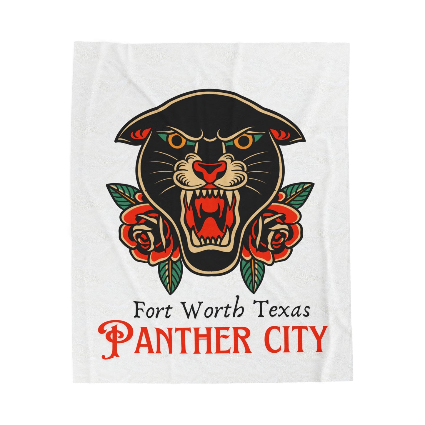 Panther City Velveteen Plush Blanket