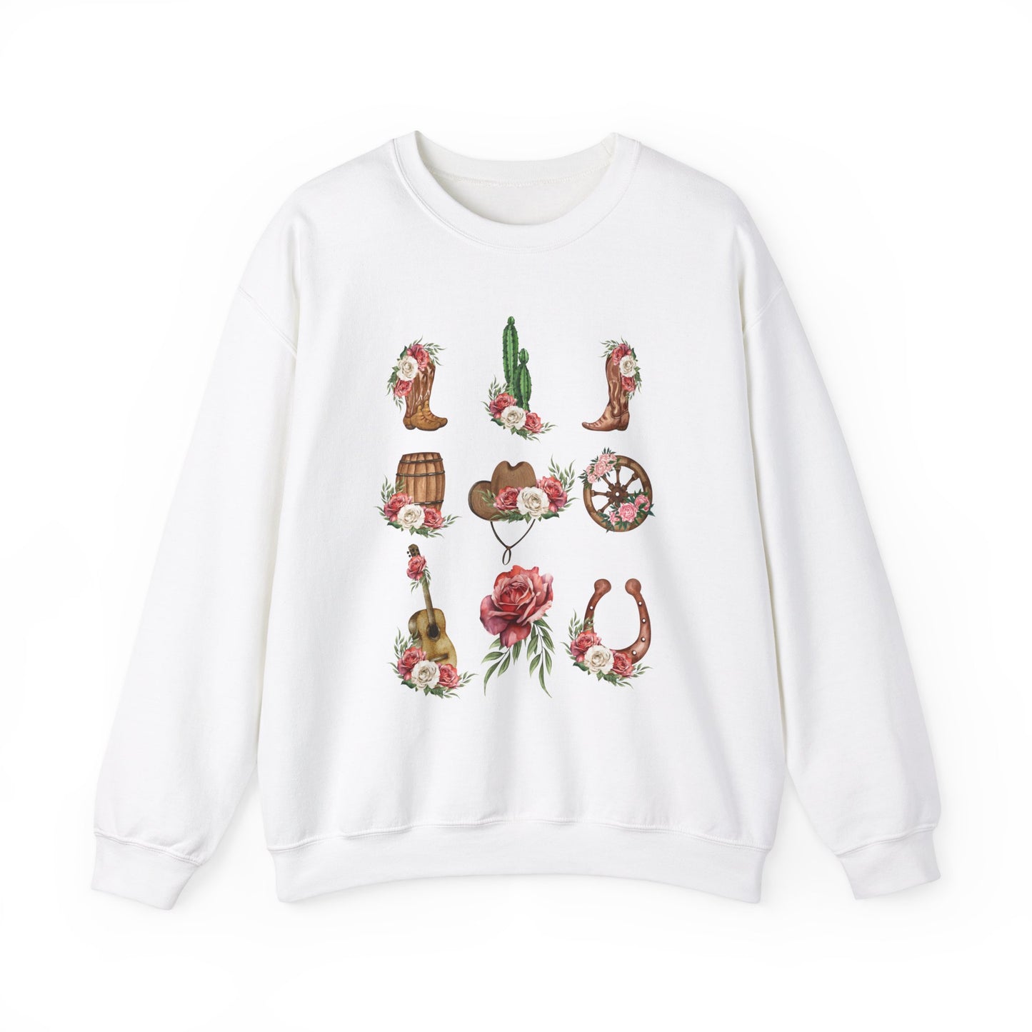 Wild West Floral Unisex Heavy Blend™ Crewneck Sweatshirt