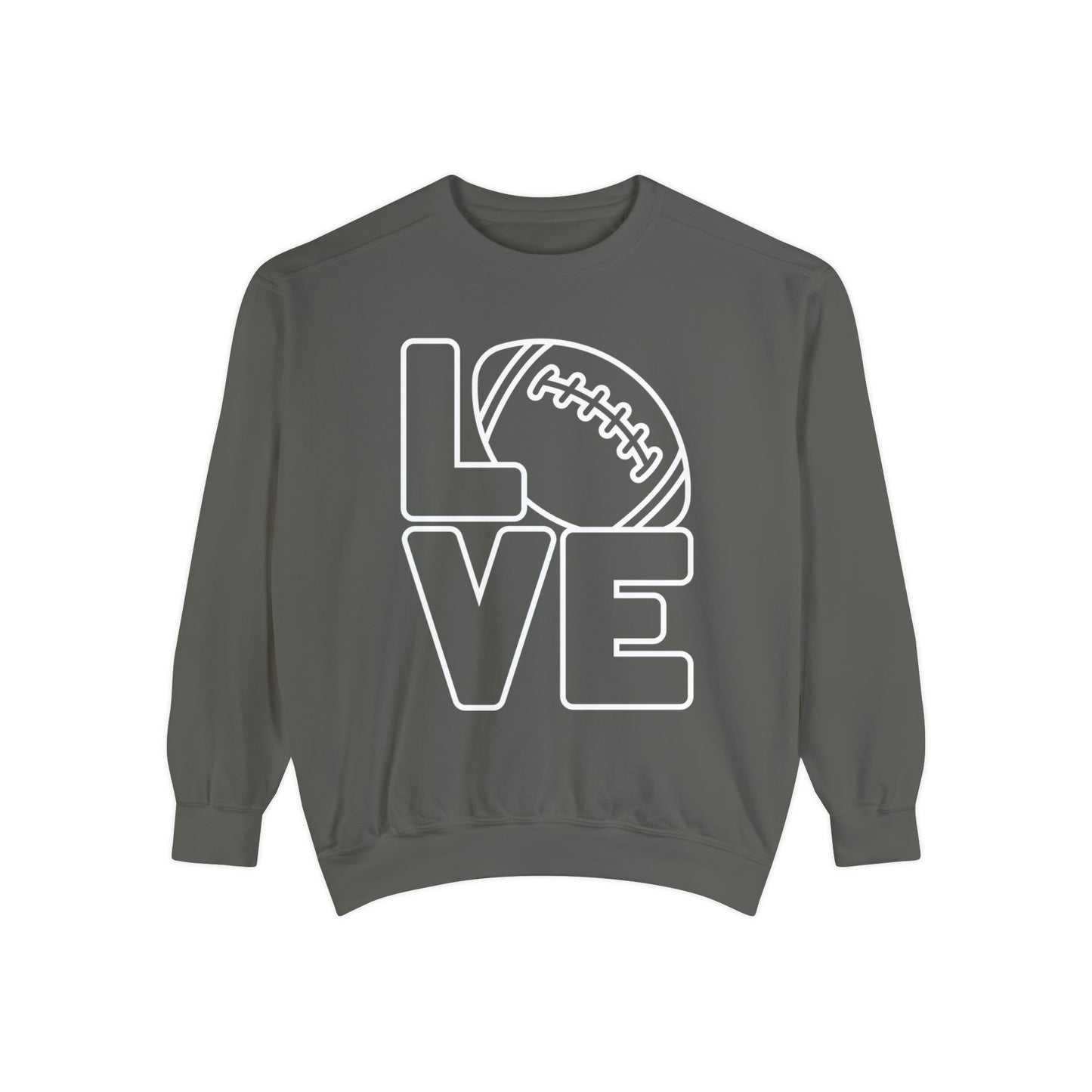 Love Football Ltrs Unisex Garment-Dyed Sweatshirt